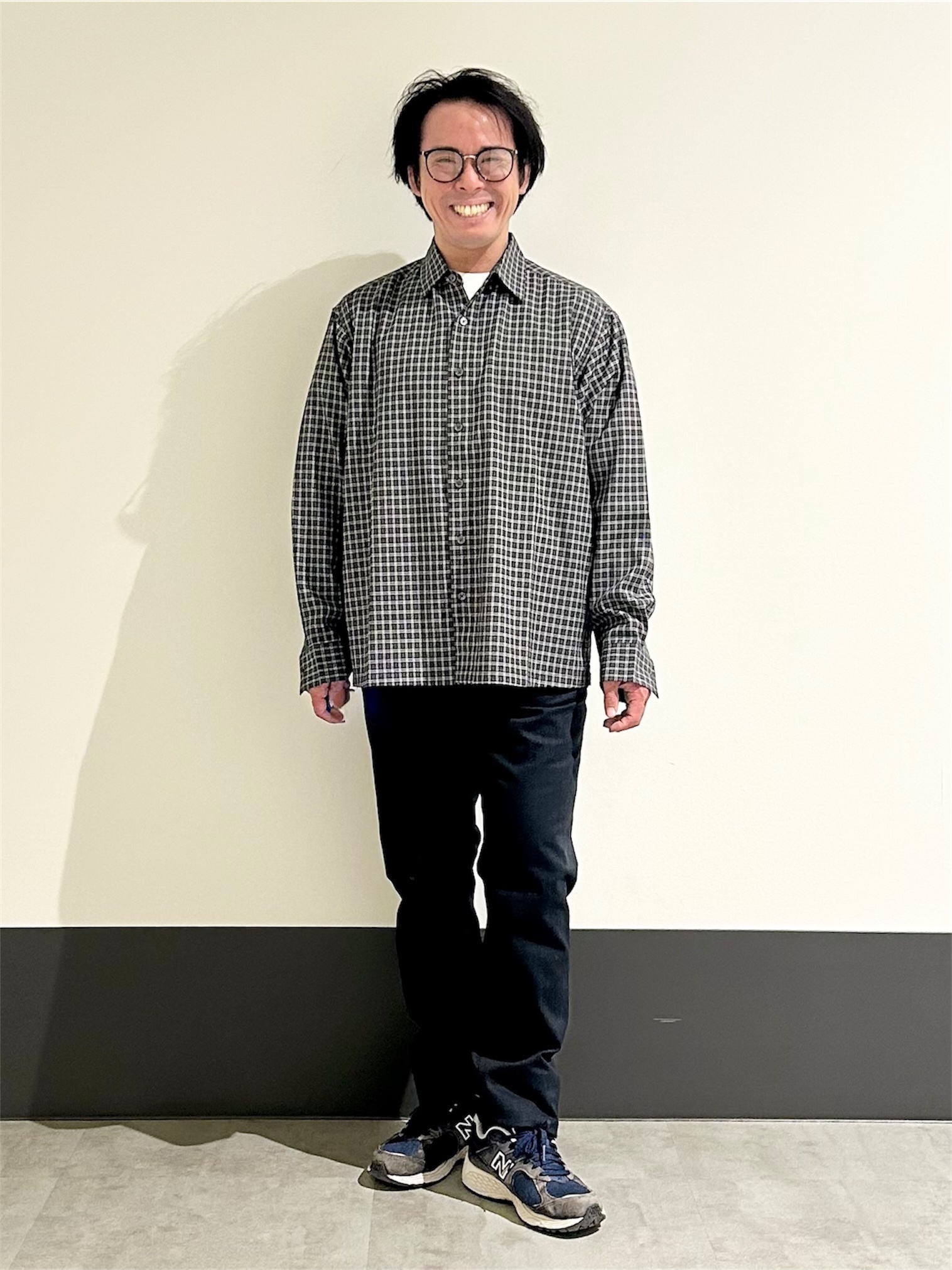 KENJI Iさんの「THE SHOP TK｜【洗濯機OK】ウールライク 長袖シャツ」を使ったコーディネート