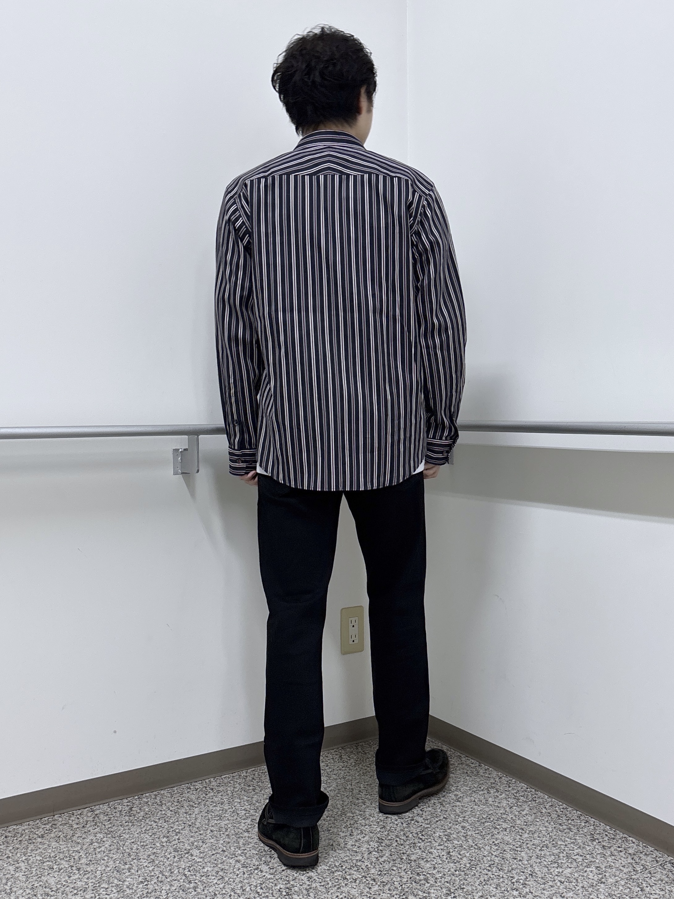 KEIさんの「TAKEO KIKUCHI｜【BOWLER HAT LABEL】日本製オルタネートストライプシャツ」を使ったコーディネート