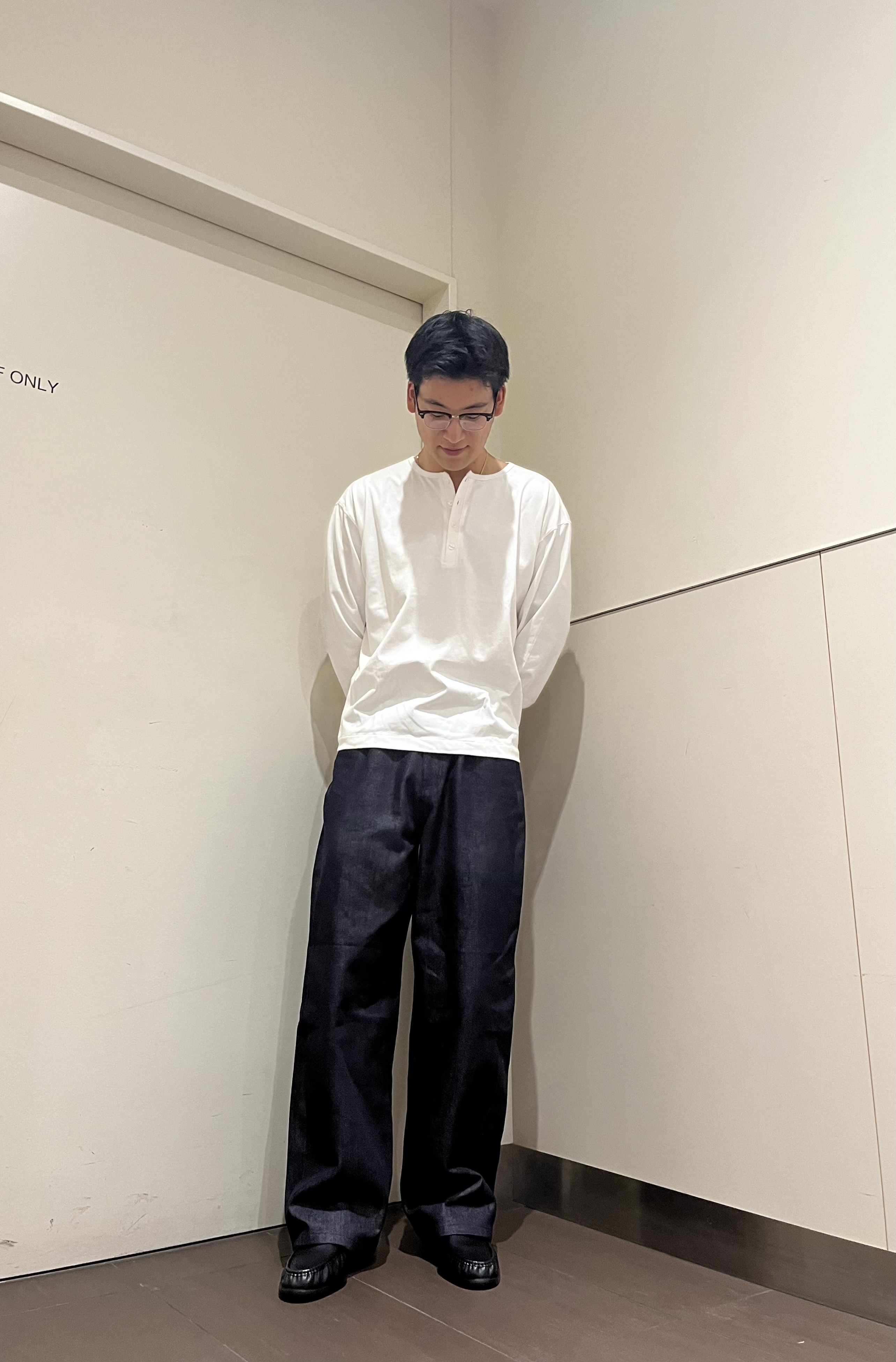 RITSUKIさんの「tk.TAKEO KIKUCHI｜ヘンリーネック長袖Tシャツ」を使ったコーディネート