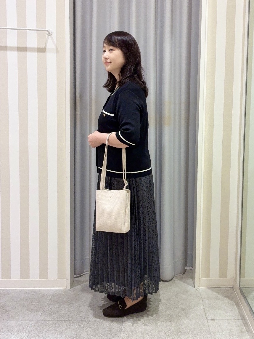 vanseさんの「SHOO･LA･RUE｜【UV/S-LL/洗濯機可】毛玉になりにくい 配色5分袖カーディガン」を使ったコーディネート