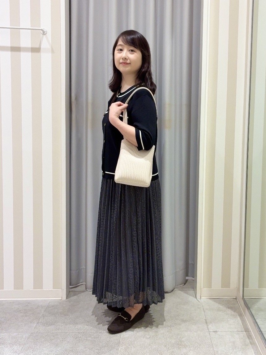 vanseさんの「SHOO･LA･RUE｜【UV/S-LL/洗濯機可】毛玉になりにくい 配色5分袖カーディガン」を使ったコーディネート