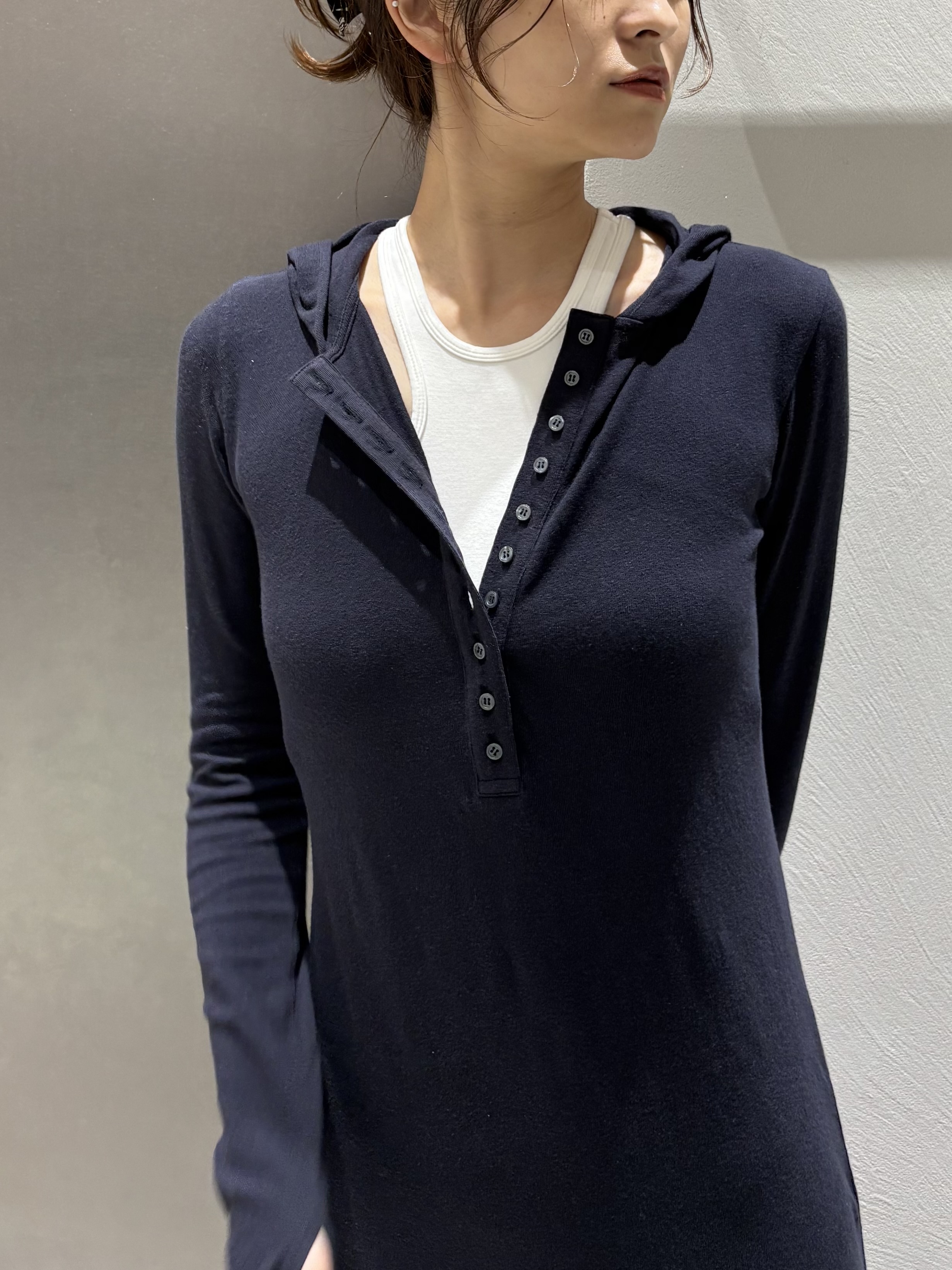 iwamiさんの「CODE A｜UKI UKI＊CODE A｜hooded jersey dress」を使ったコーディネート