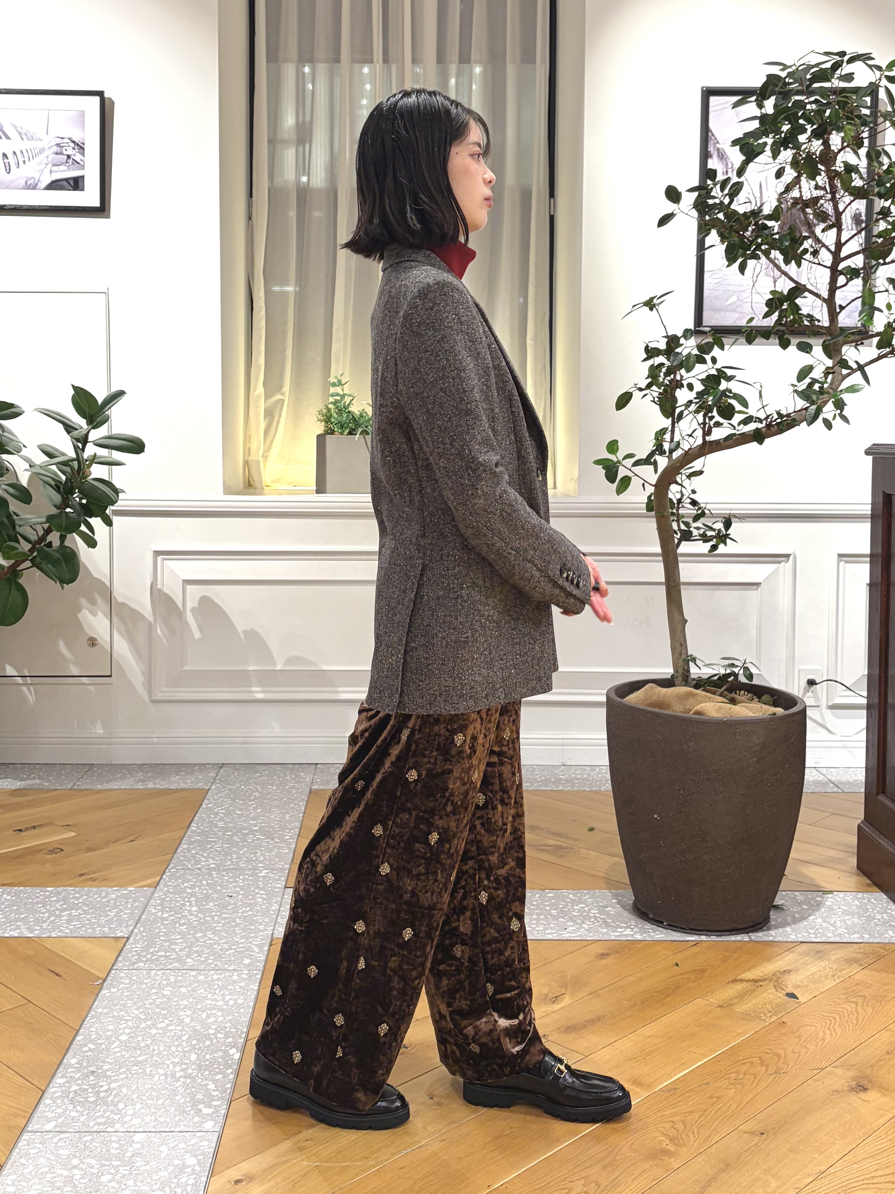pupiさんの「DRESSTERIOR｜【セットアップ可】ネップツイード ジャケット」を使ったコーディネート