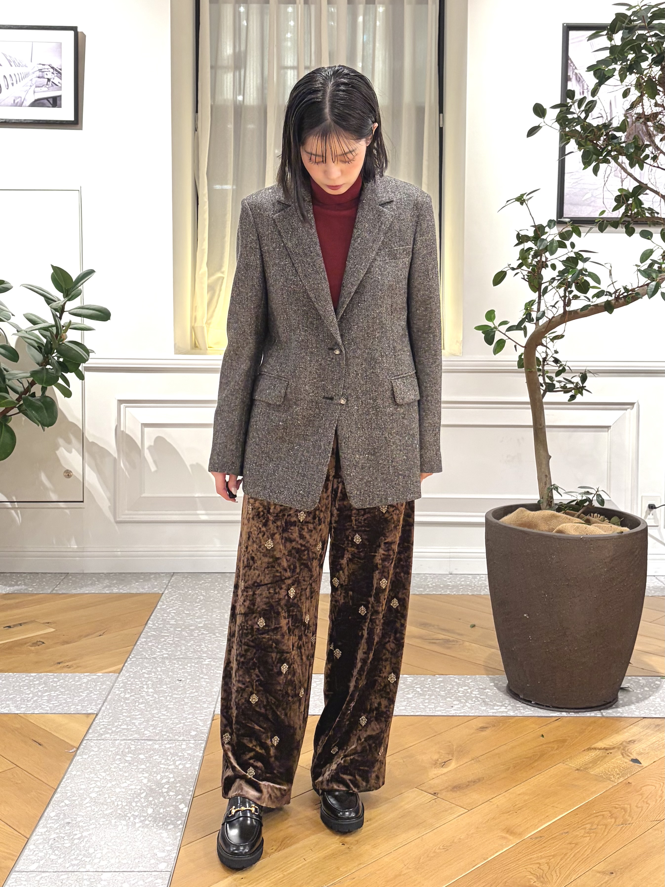 pupiさんの「DRESSTERIOR｜【セットアップ可】ネップツイード ジャケット」を使ったコーディネート