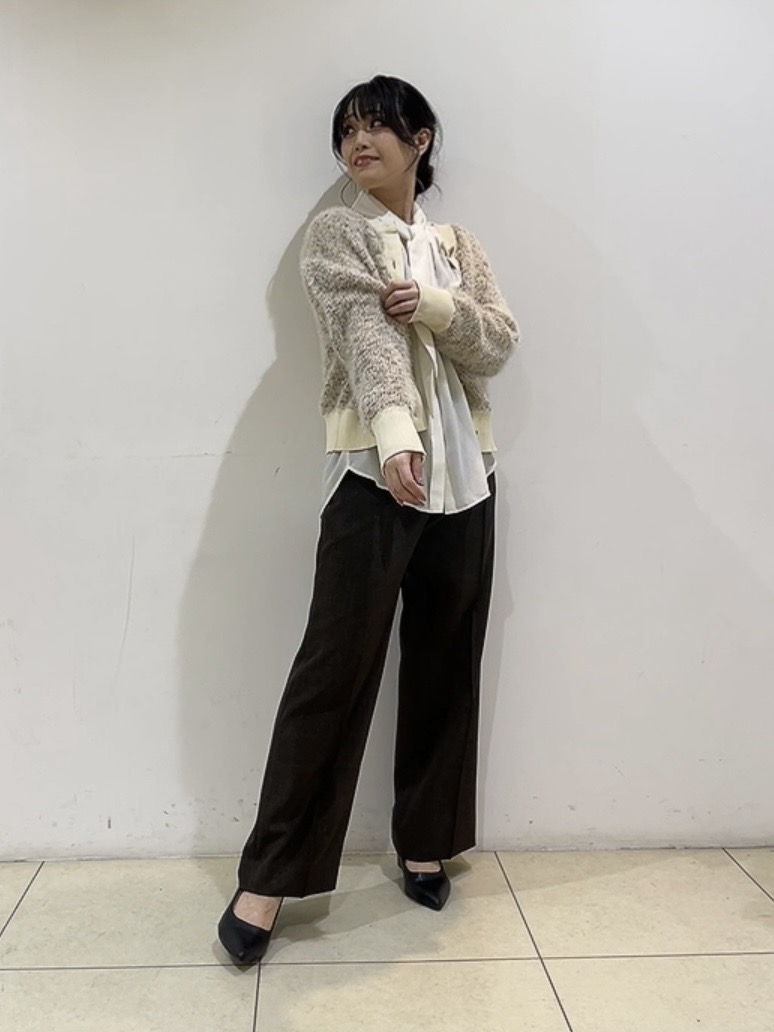 watanabeさんの「UNTITLED｜【華やか／ラメ混】ツイード調カーディガン」を使ったコーディネート
