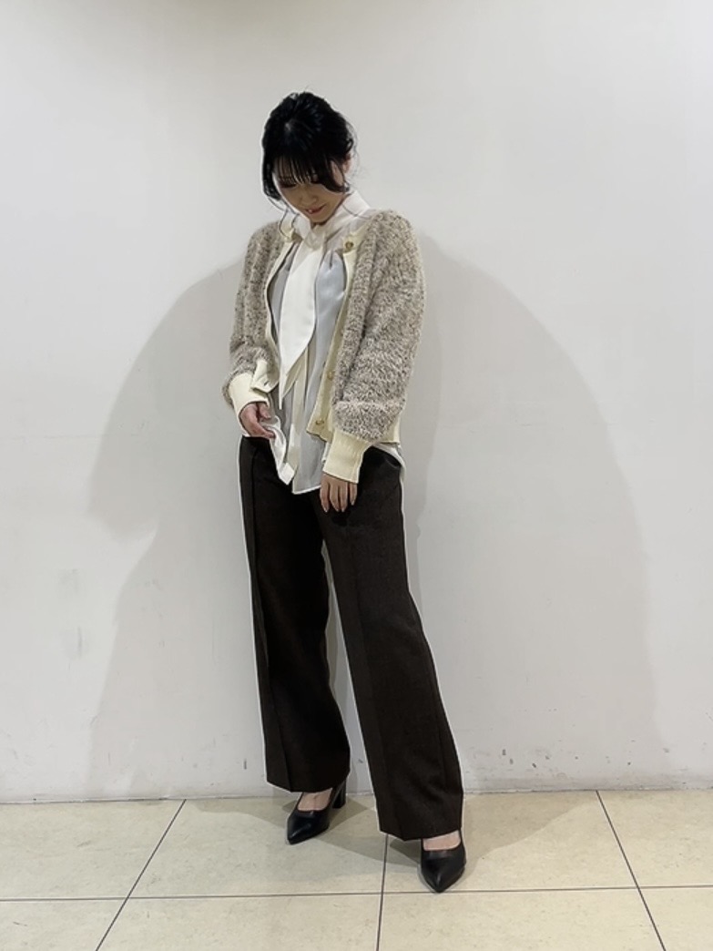 watanabeさんの「UNTITLED｜【華やか／ラメ混】ツイード調カーディガン」を使ったコーディネート