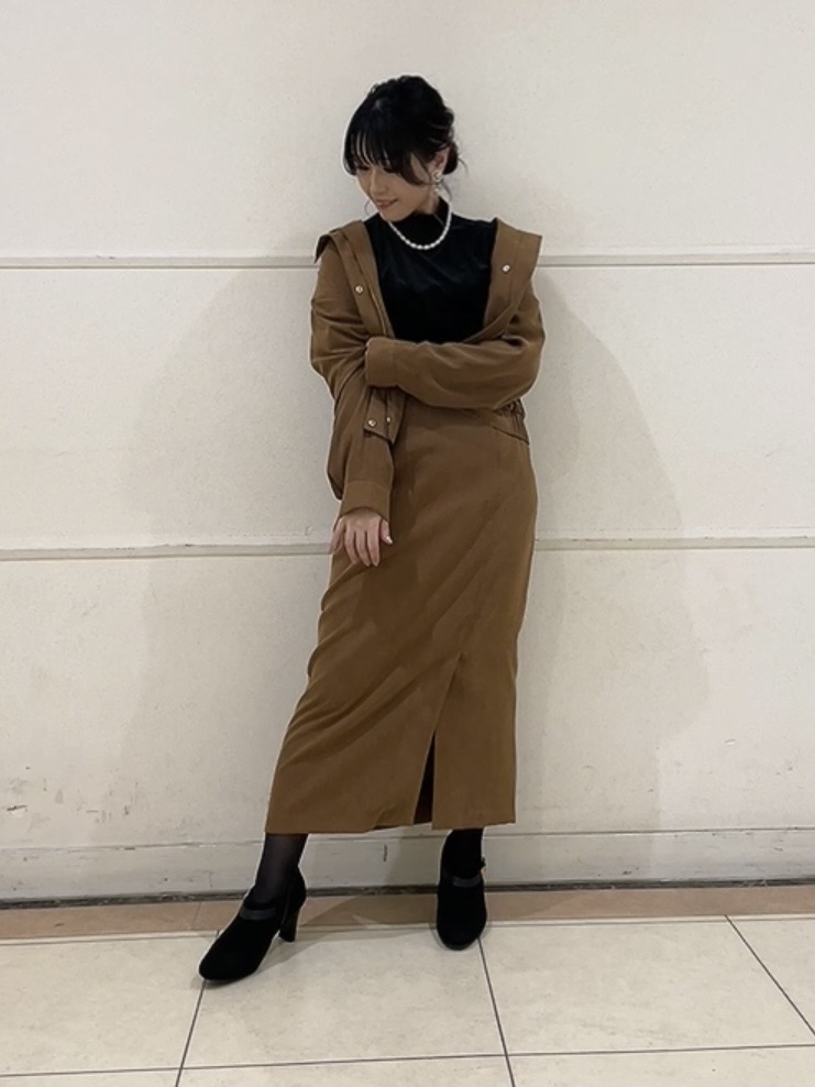 watanabeさんの「UNTITLED｜【セットアップ可/秋ジャケット】スエードライクブルゾン」を使ったコーディネート