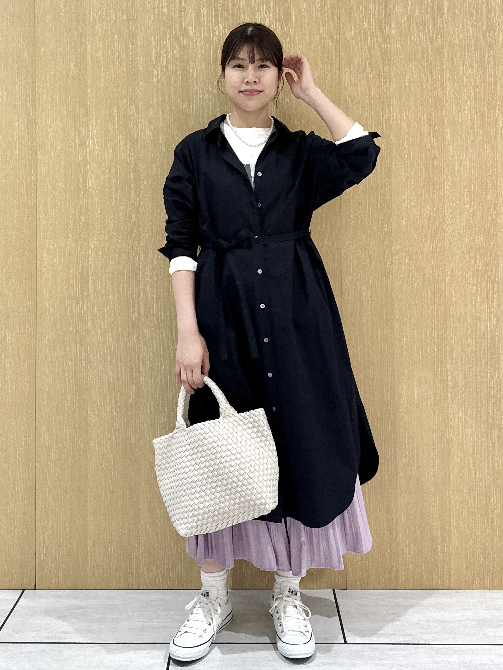 nanaさんの「UNTITLED｜ロングシャツワンピース」を使ったコーディネート