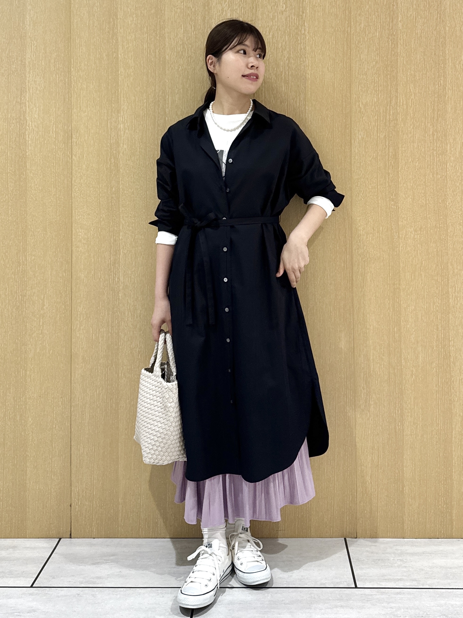 nanaさんの「UNTITLED｜ロングシャツワンピース」を使ったコーディネート