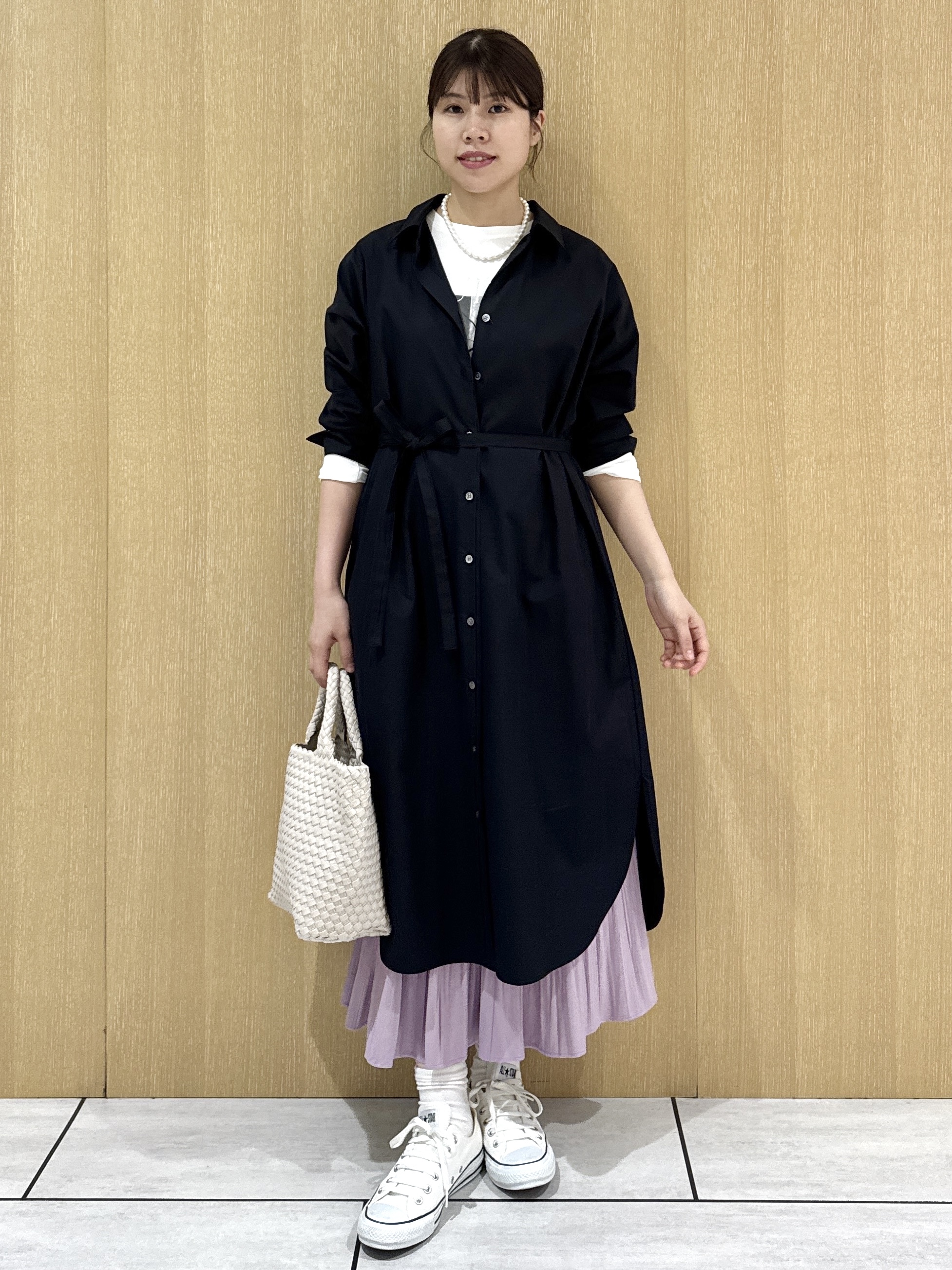 nanaさんの「UNTITLED｜ロングシャツワンピース」を使ったコーディネート