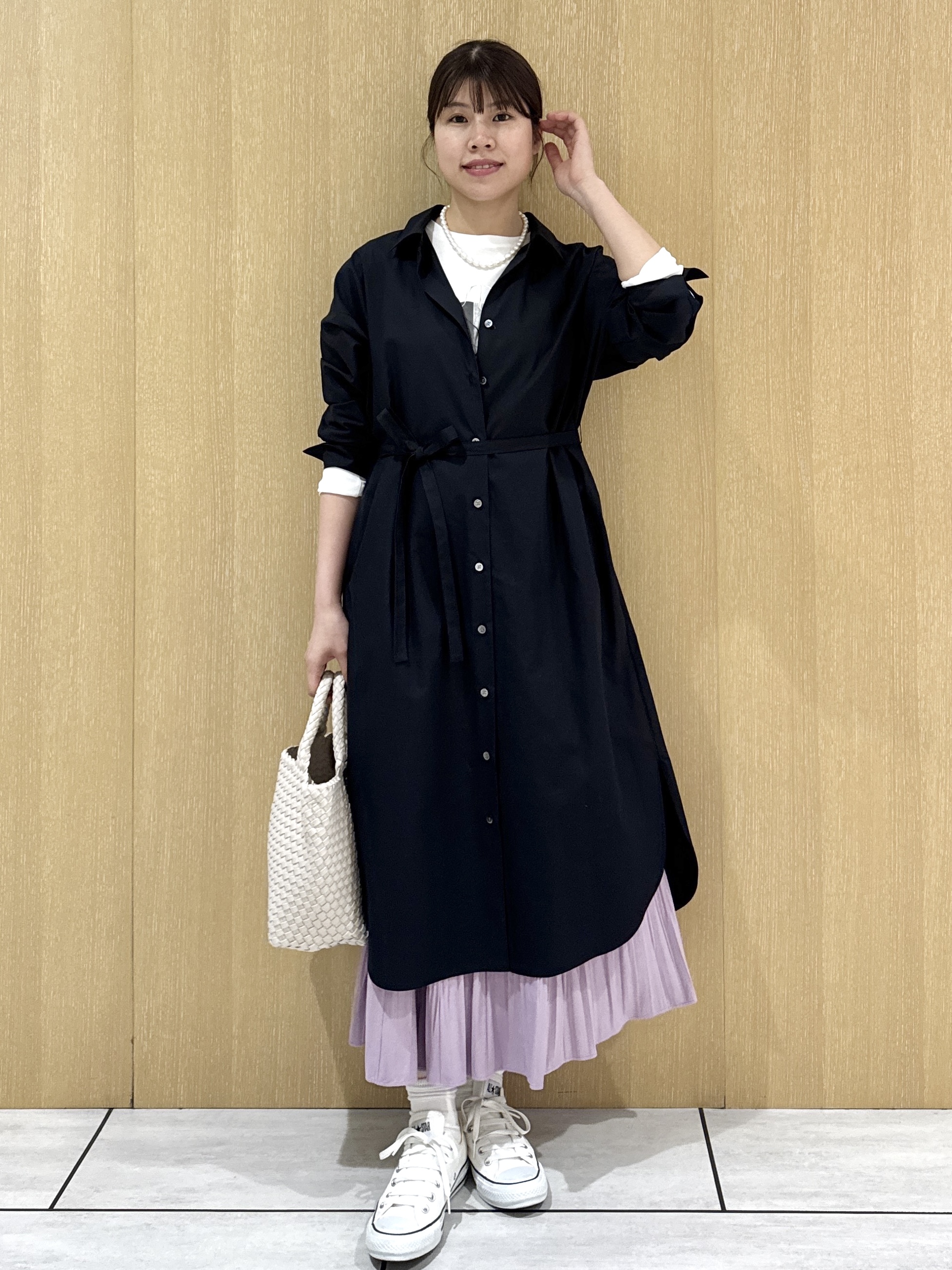 nanaさんの「UNTITLED｜ロングシャツワンピース」を使ったコーディネート