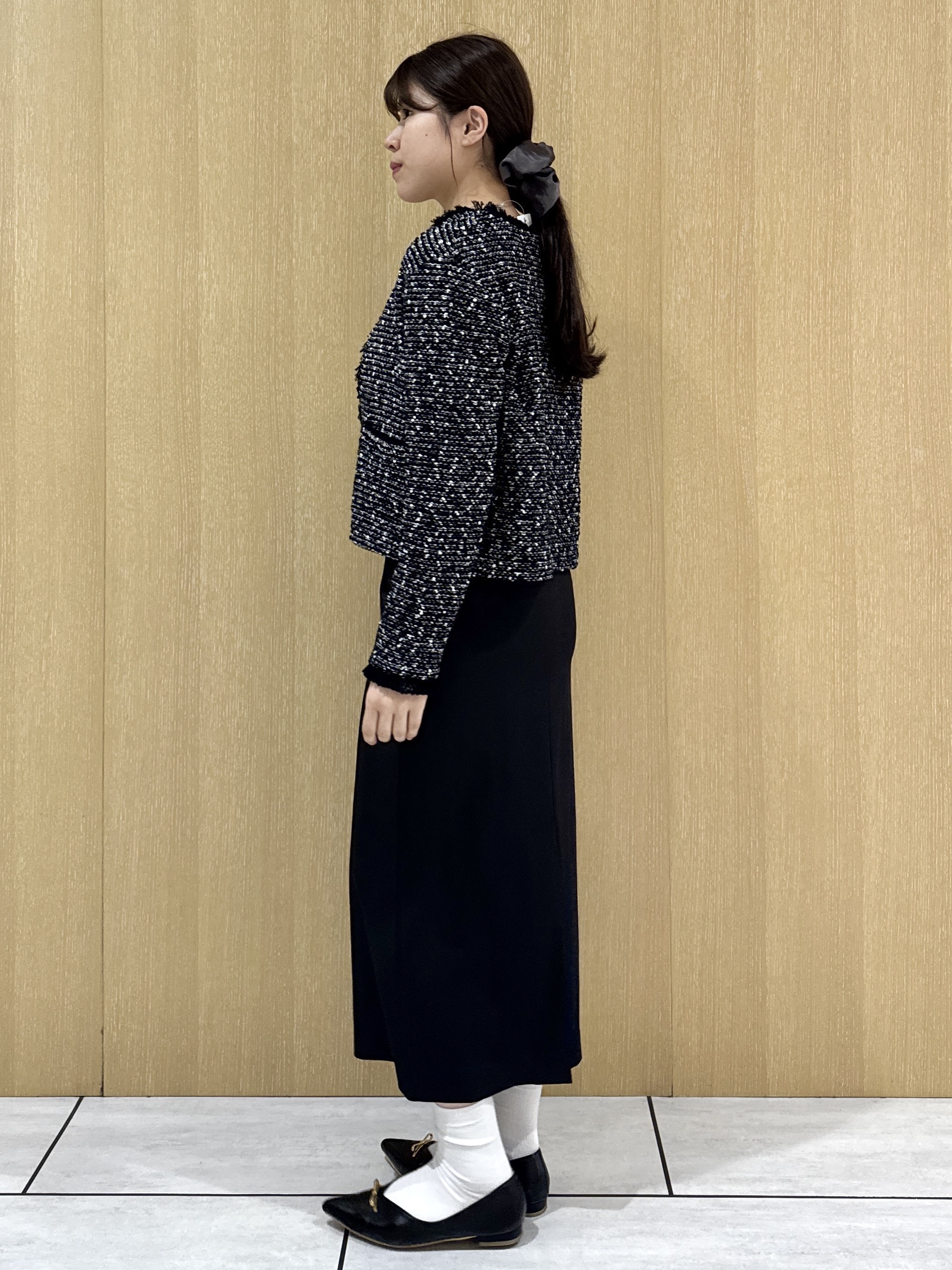 nanaさんの「UNTITLED｜【ジャケットライク/秋羽織り】ファンシーヤーンツイードニットカーディガン」を使ったコーディネート