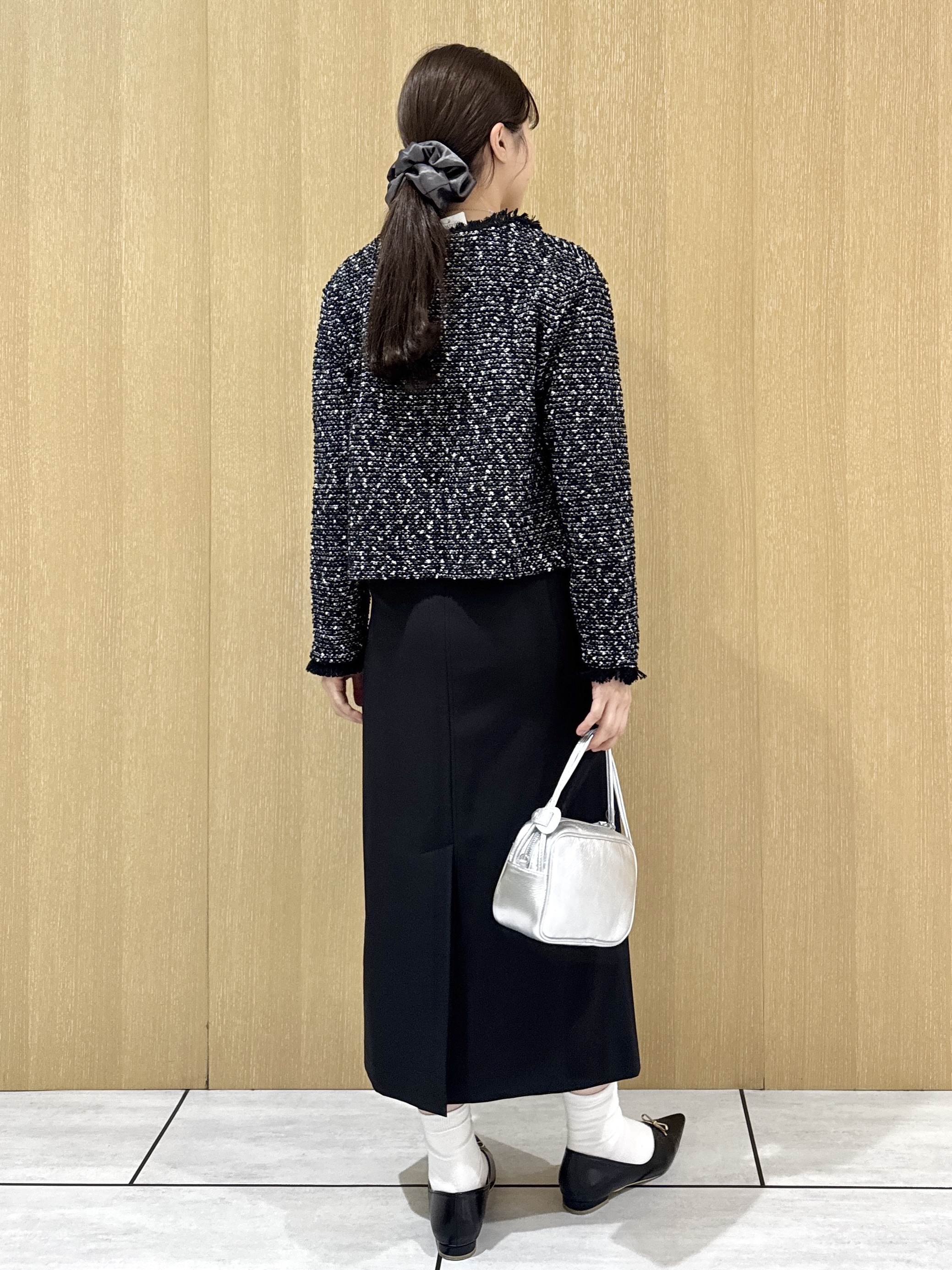 nanaさんの「UNTITLED｜【ジャケットライク/秋羽織り】ファンシーヤーンツイードニットカーディガン」を使ったコーディネート