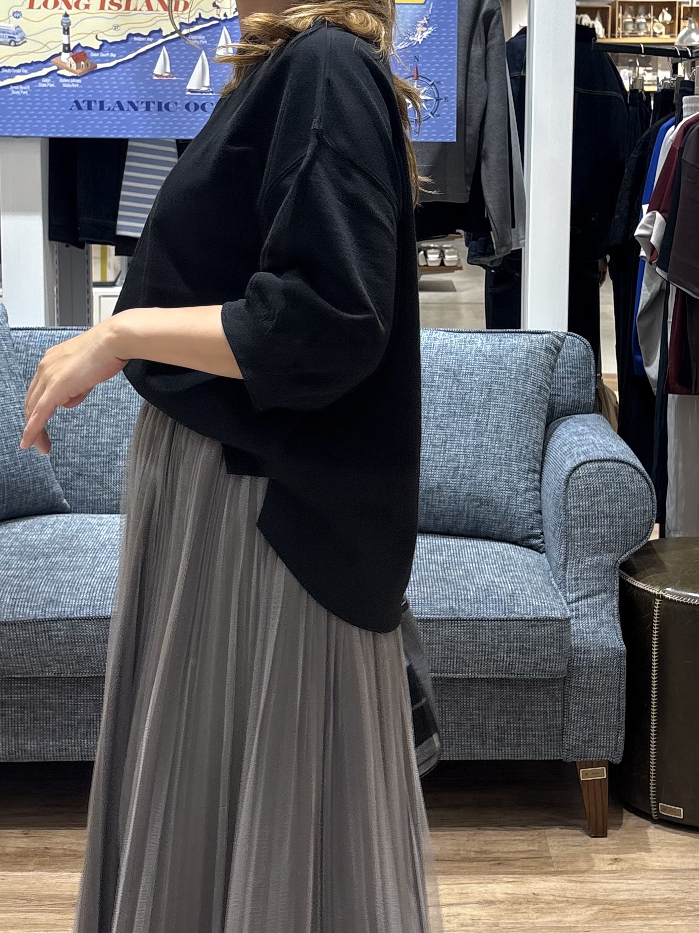 yuinaさんの「Dessin｜【洗える/オンオフ使える】リバーシブル マットサテン＆チュールスカート」を使ったコーディネート
