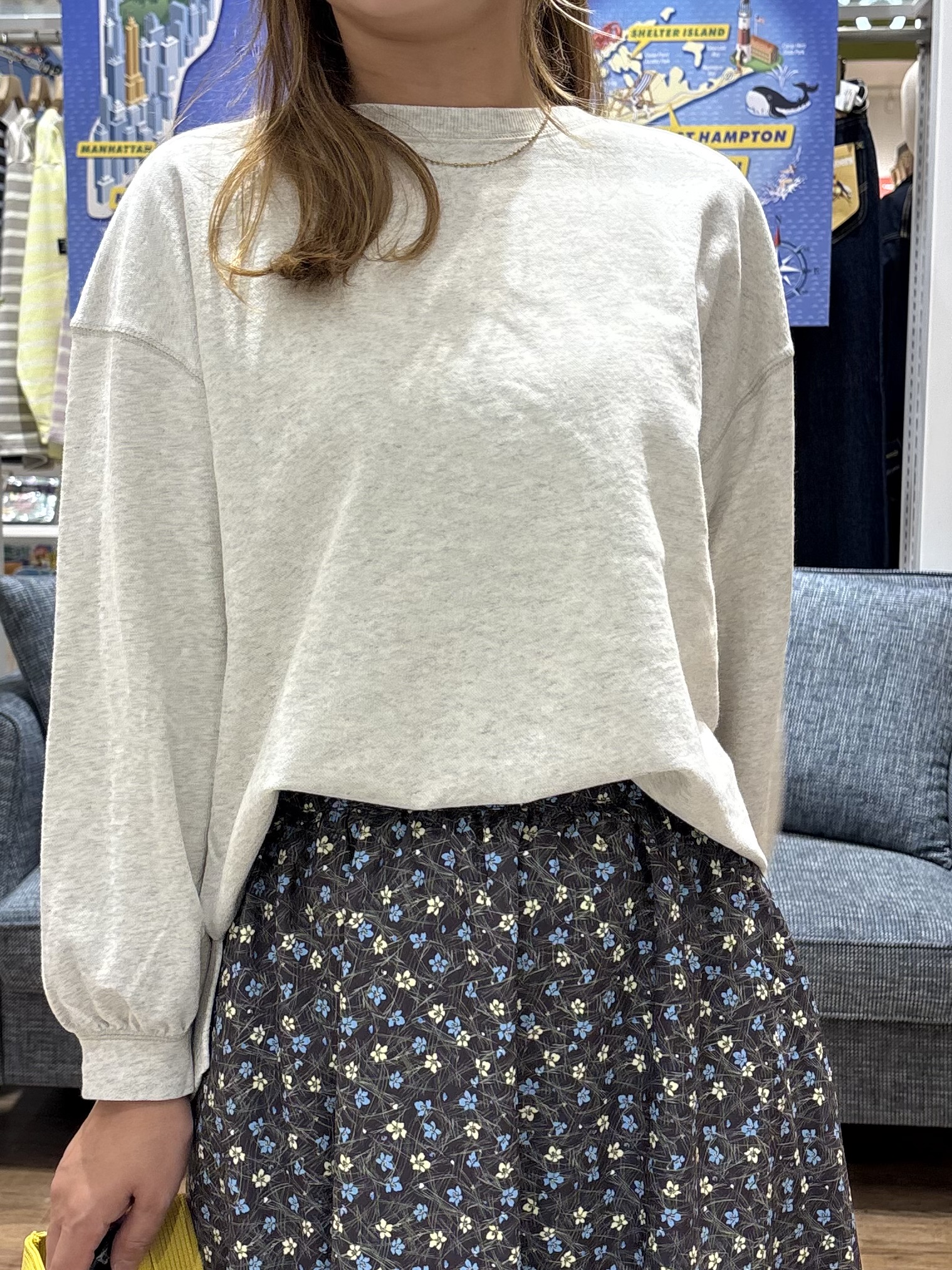 yuinaさんの「Dessin｜【洗える/7色展開/XS-L】バックヘンリーミニ裏毛 長袖」を使ったコーディネート
