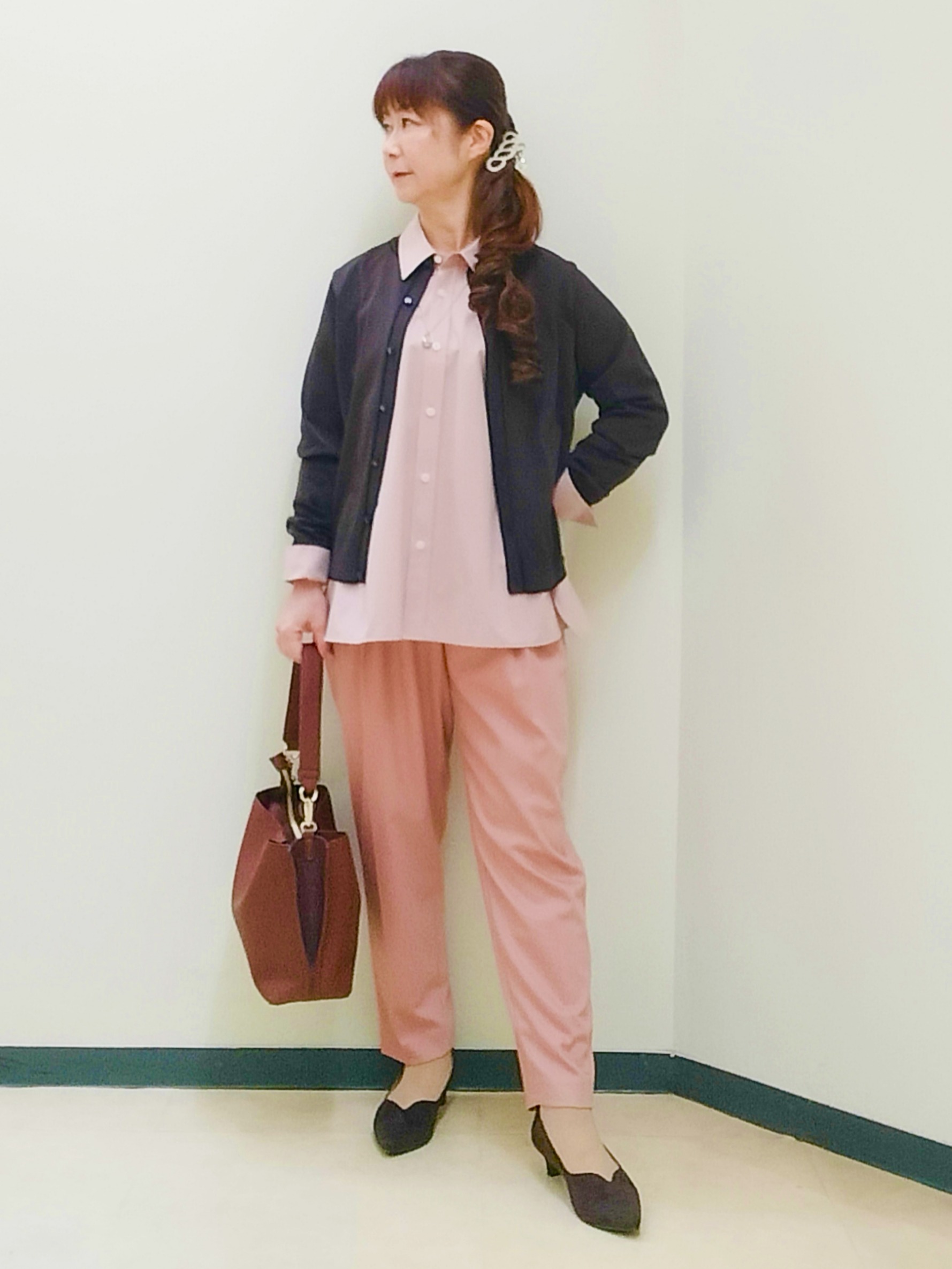 花さんの「Reflect｜【羽織◎】オフボディシルエットシャツ」を使ったコーディネート