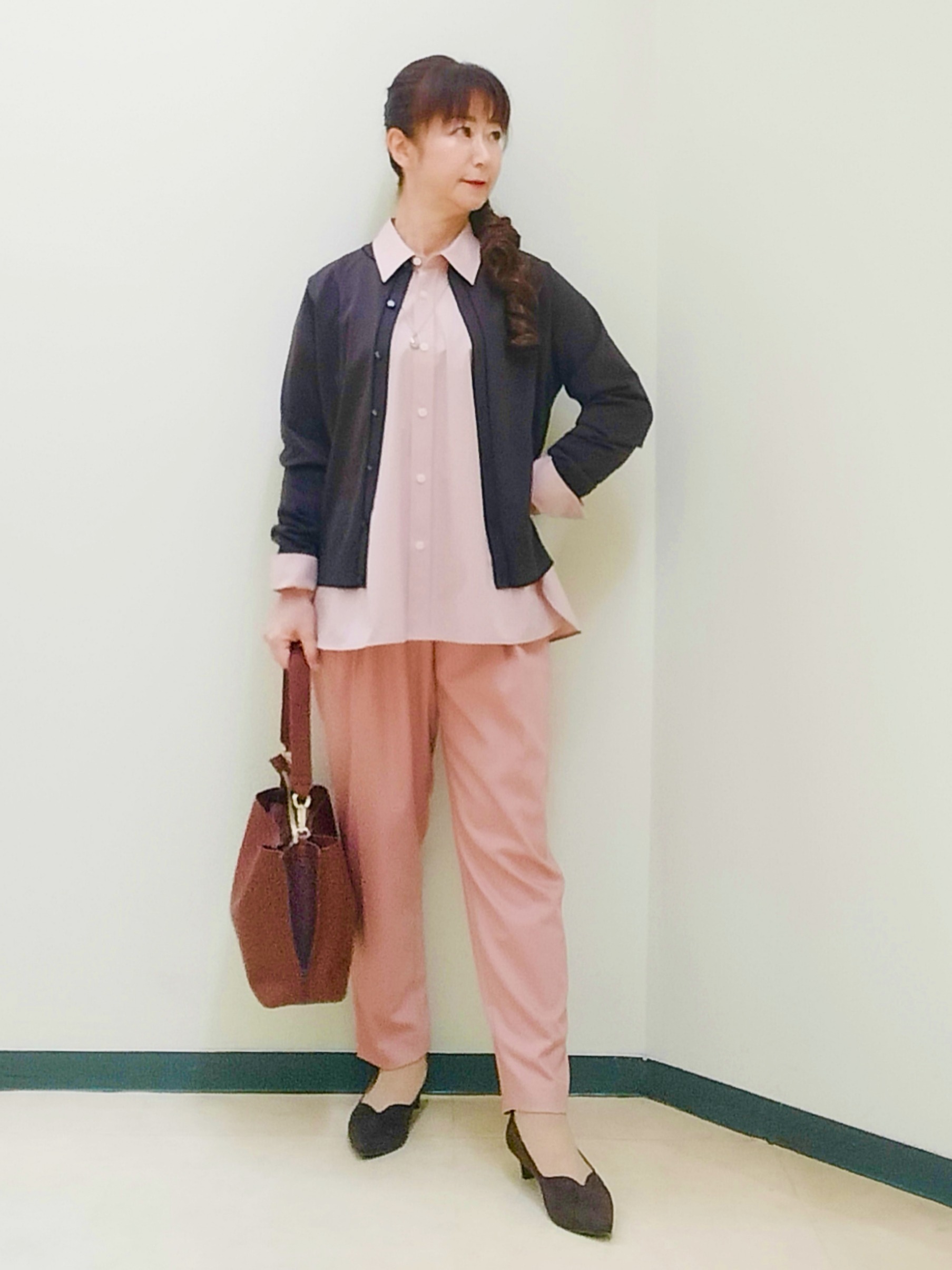 花さんの「Reflect｜【羽織◎】オフボディシルエットシャツ」を使ったコーディネート