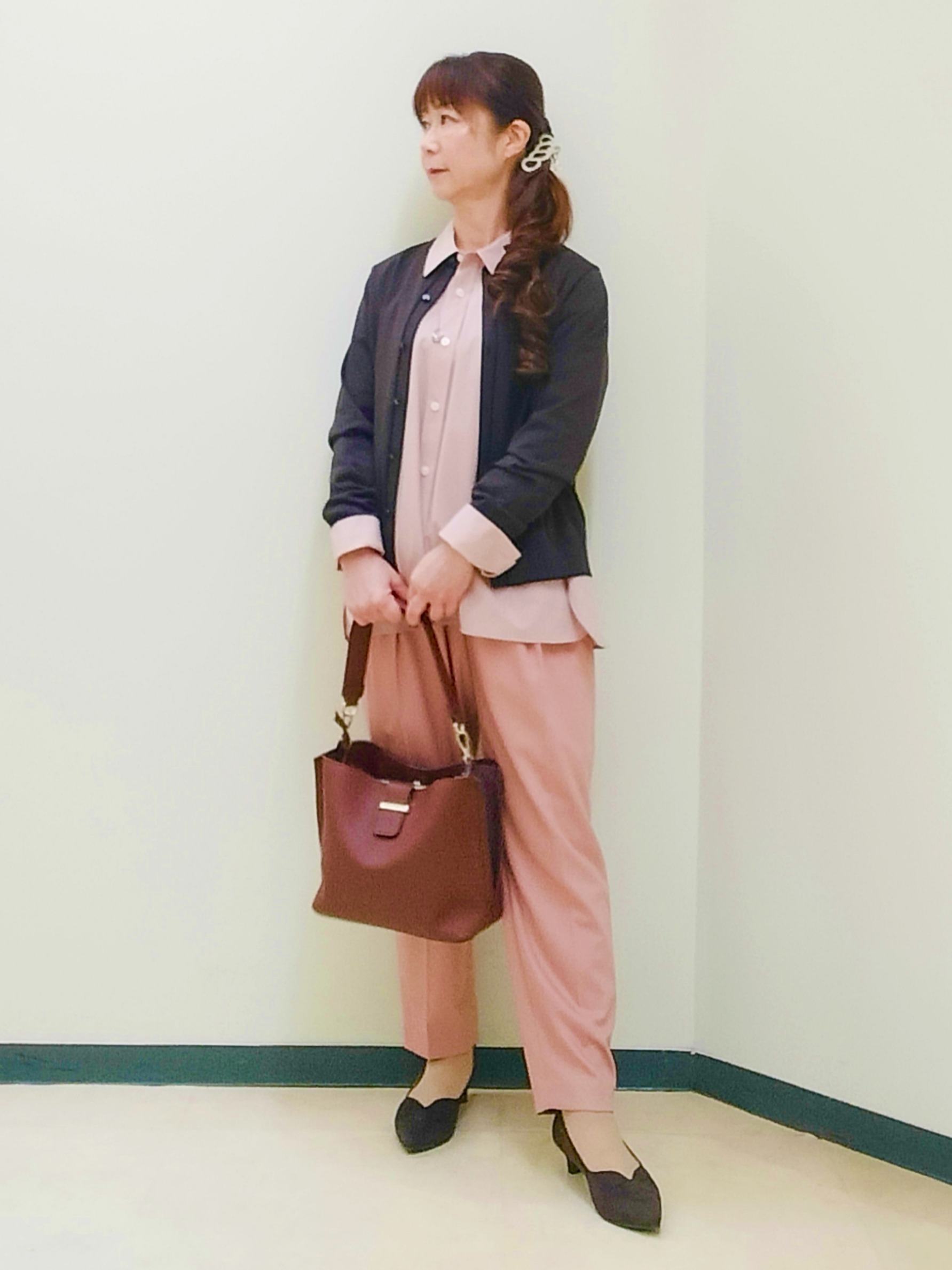 花さんの「Reflect｜【羽織◎】オフボディシルエットシャツ」を使ったコーディネート