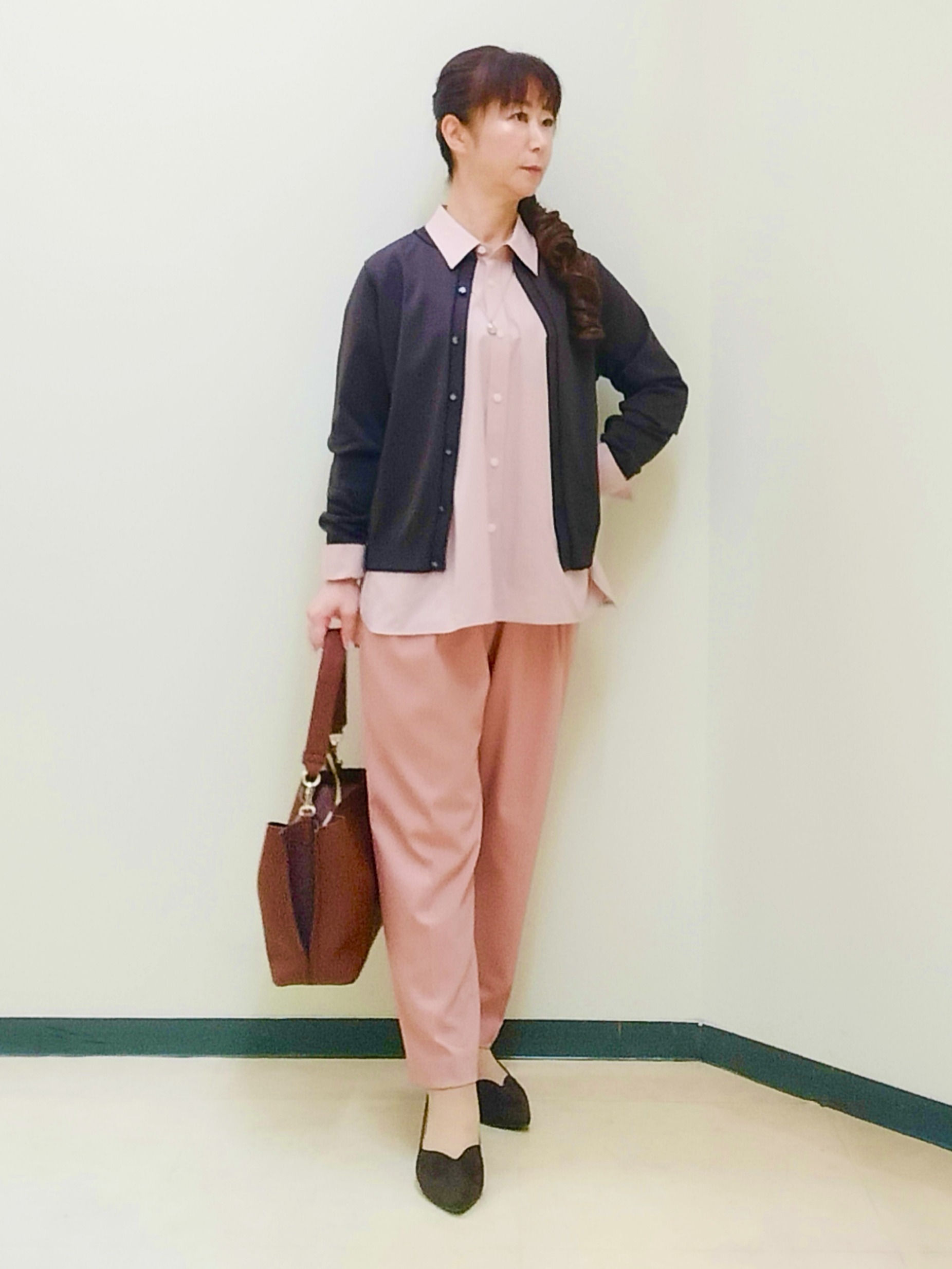 花さんの「Reflect｜【羽織◎】オフボディシルエットシャツ」を使ったコーディネート