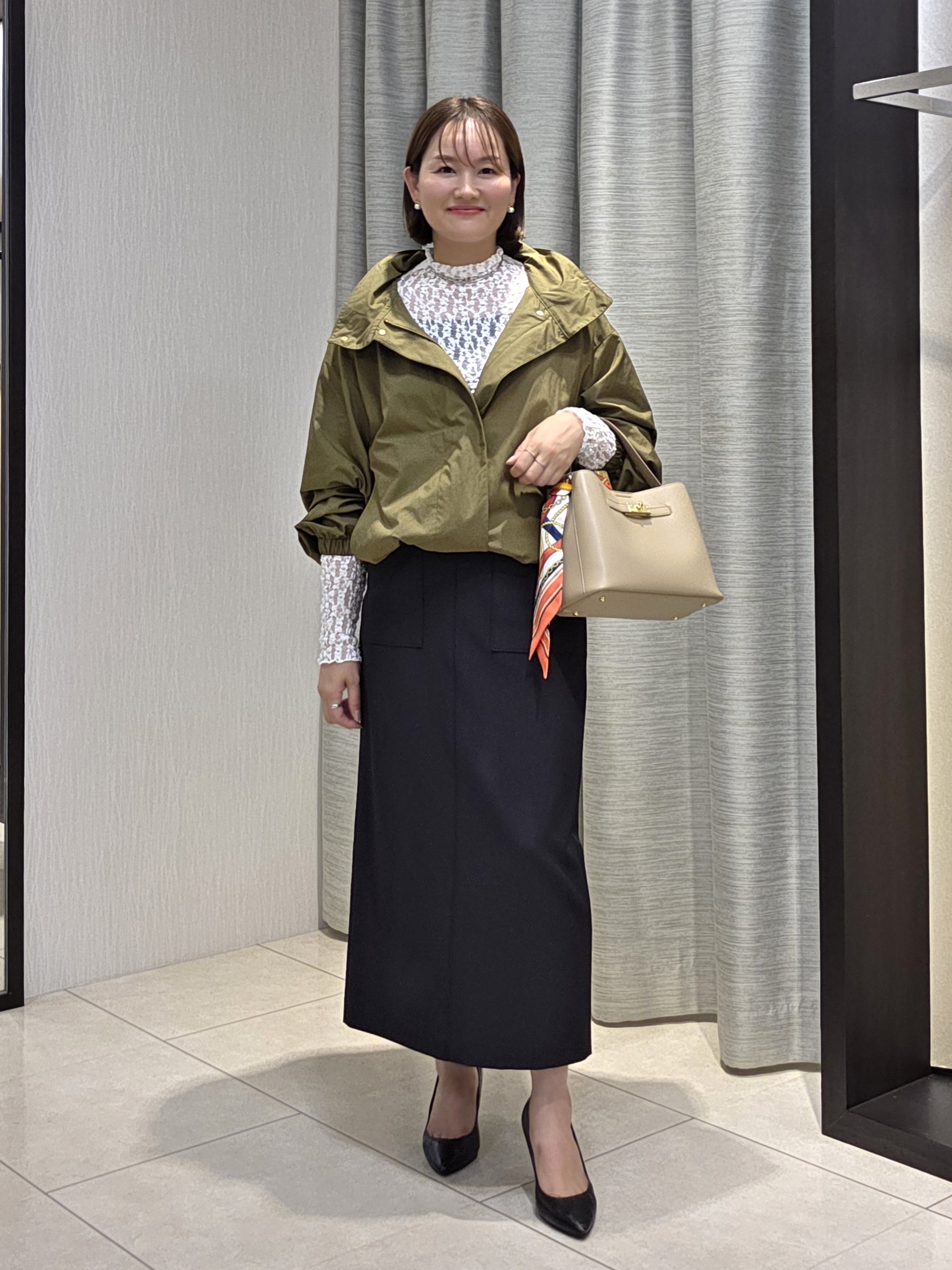 naokoさんの「UNTITLED｜【撥水/秋羽織り】タフタマウンテンパーカー」を使ったコーディネート