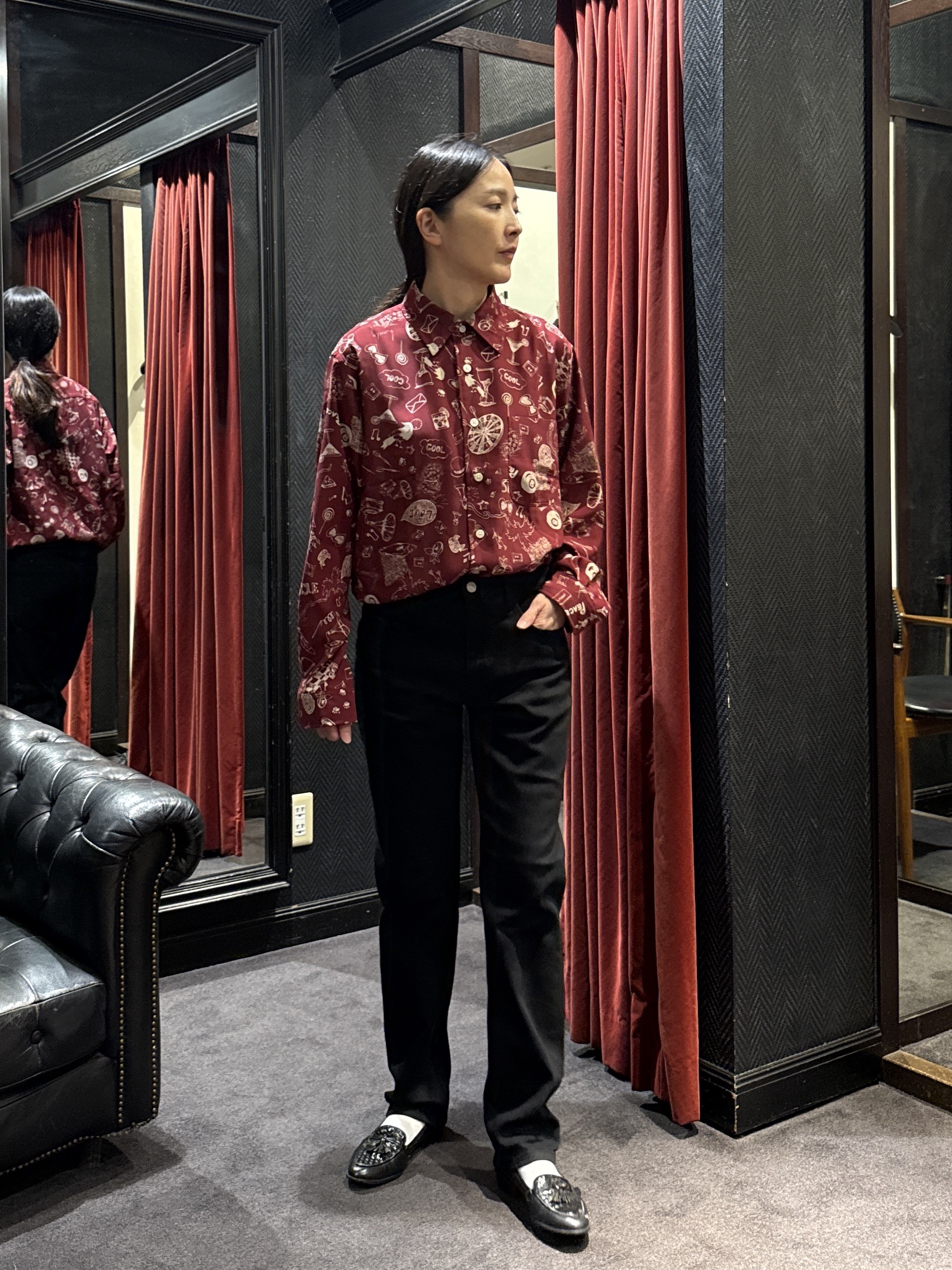 神野（jinno）さんの「TAKEO KIKUCHI｜【BOWLER HAT LABEL】ストレッチナローデニムパンツ」を使ったコーディネート
