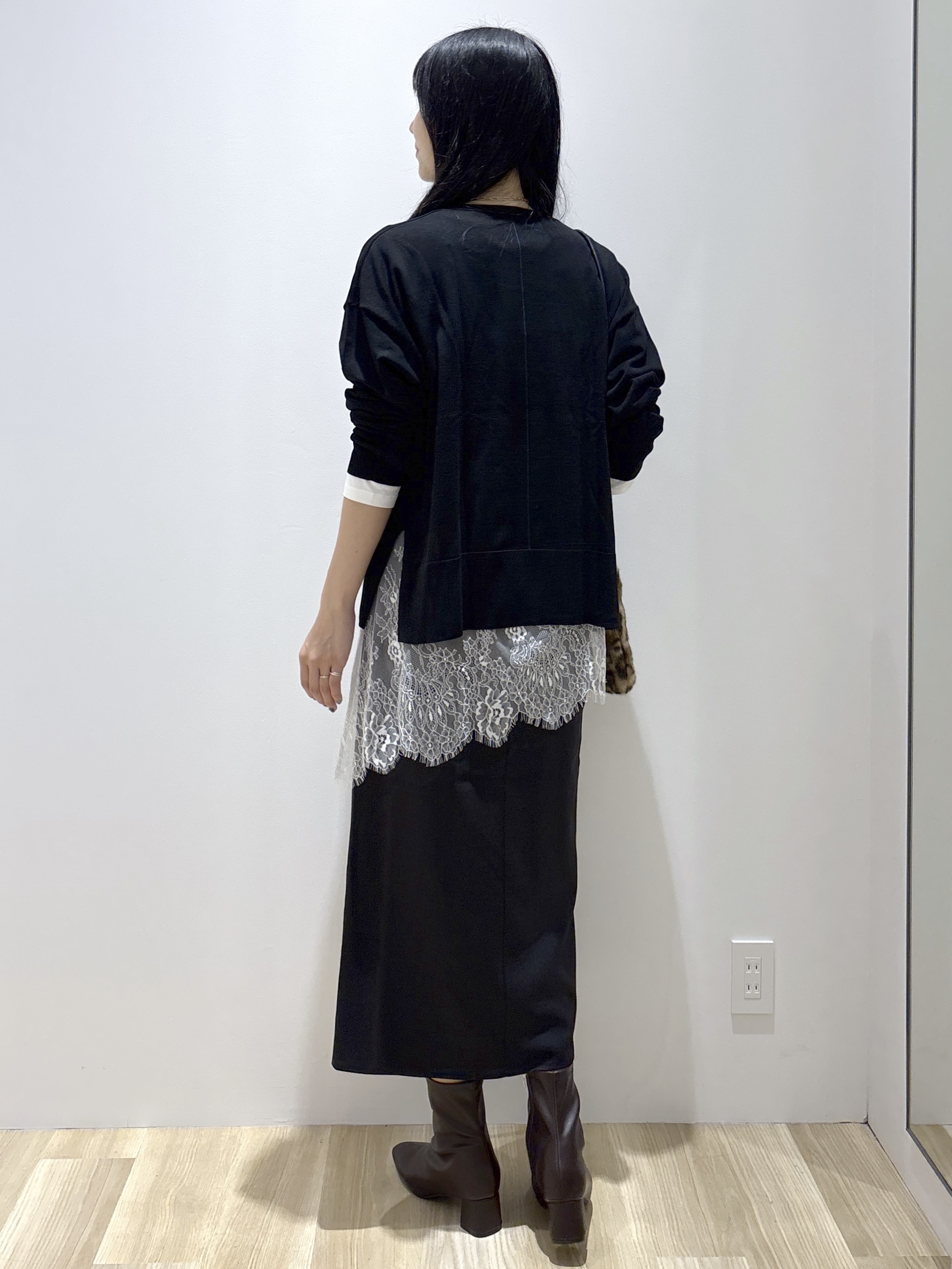 sachikoさんの「OPAQUE.CLIP｜リラクシークルーニット【洗濯機OK】」を使ったコーディネート