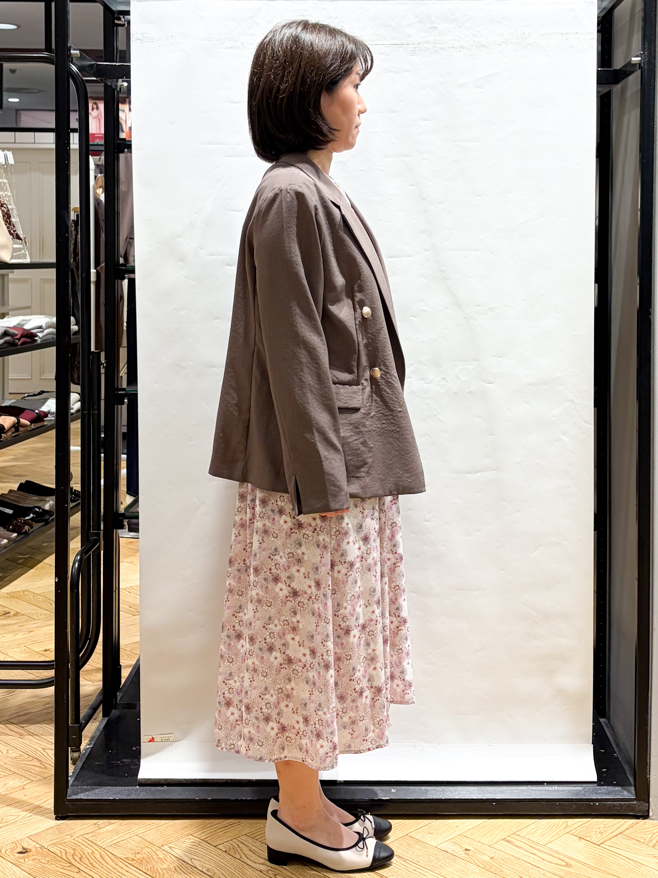 グッチさんの「index｜《再入荷》ダブルブレストテーラードジャケット【接触冷感／吸水速乾／イージーアイロン／防シワ／洗濯機O」を使ったコーディネート