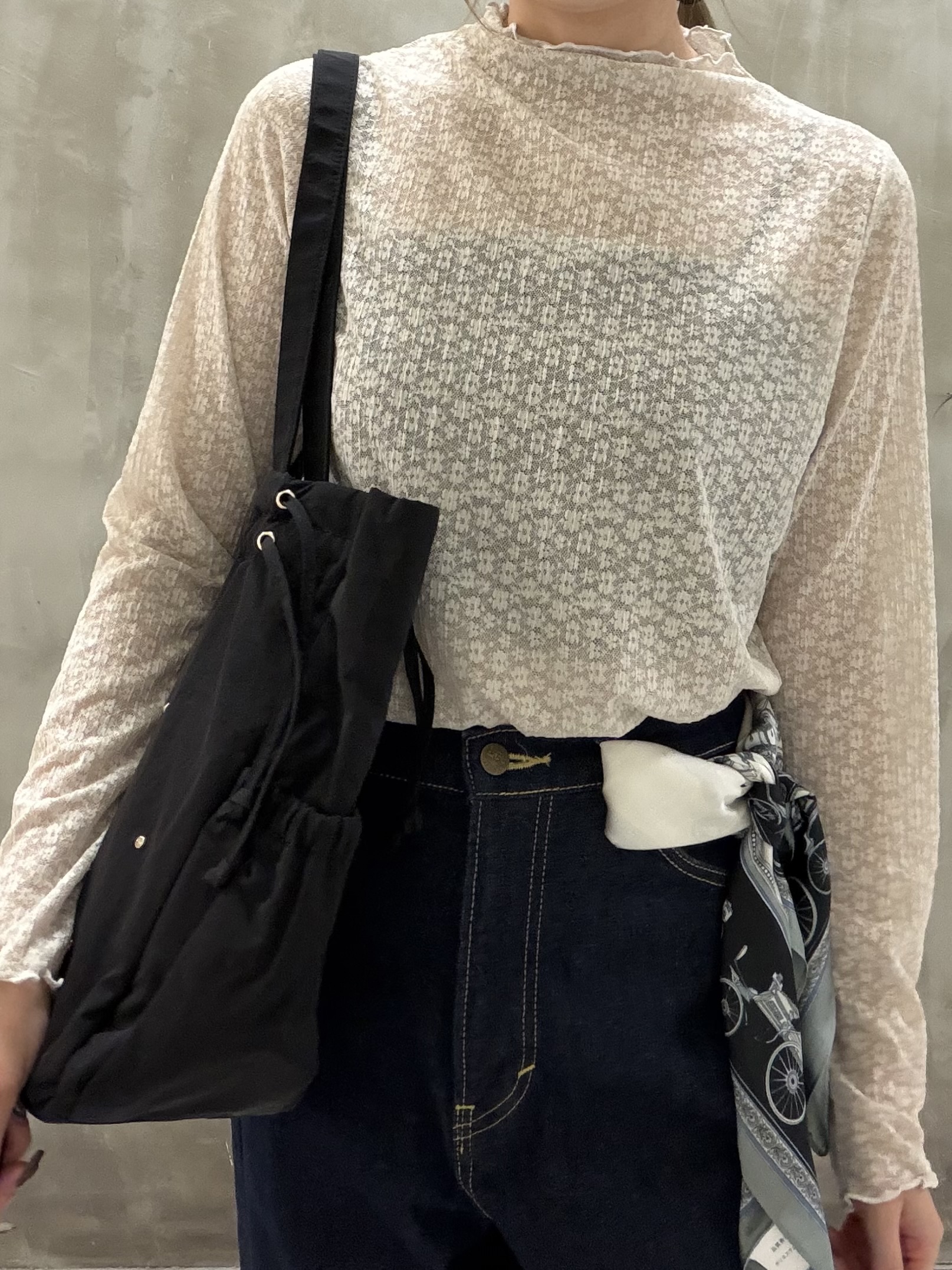 maiさんの「grove｜シアーレースプチネックインナー」を使ったコーディネート