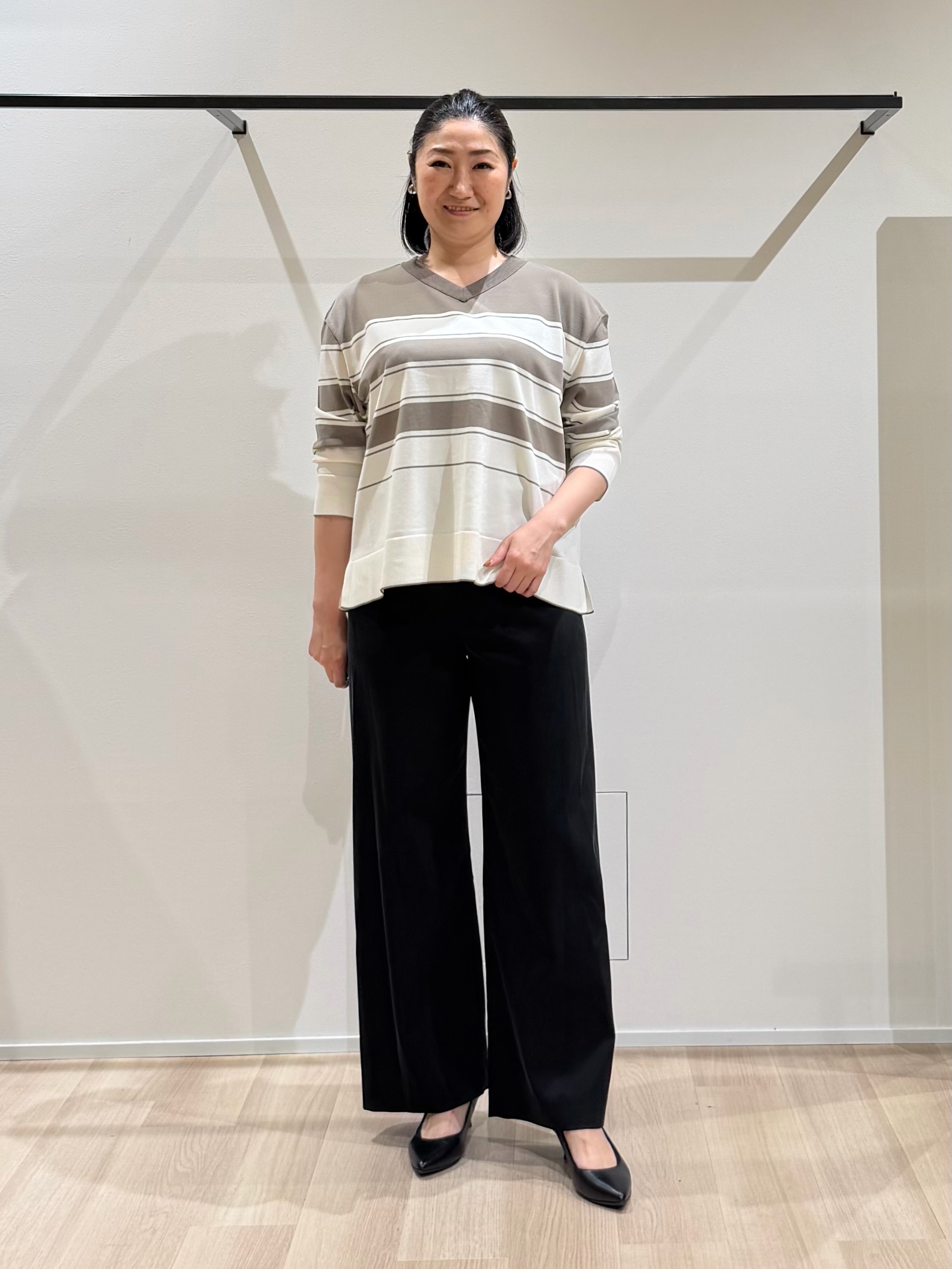 TOMOMIさんの「UNTITLED｜コットンドルマンシャツ」を使ったコーディネート