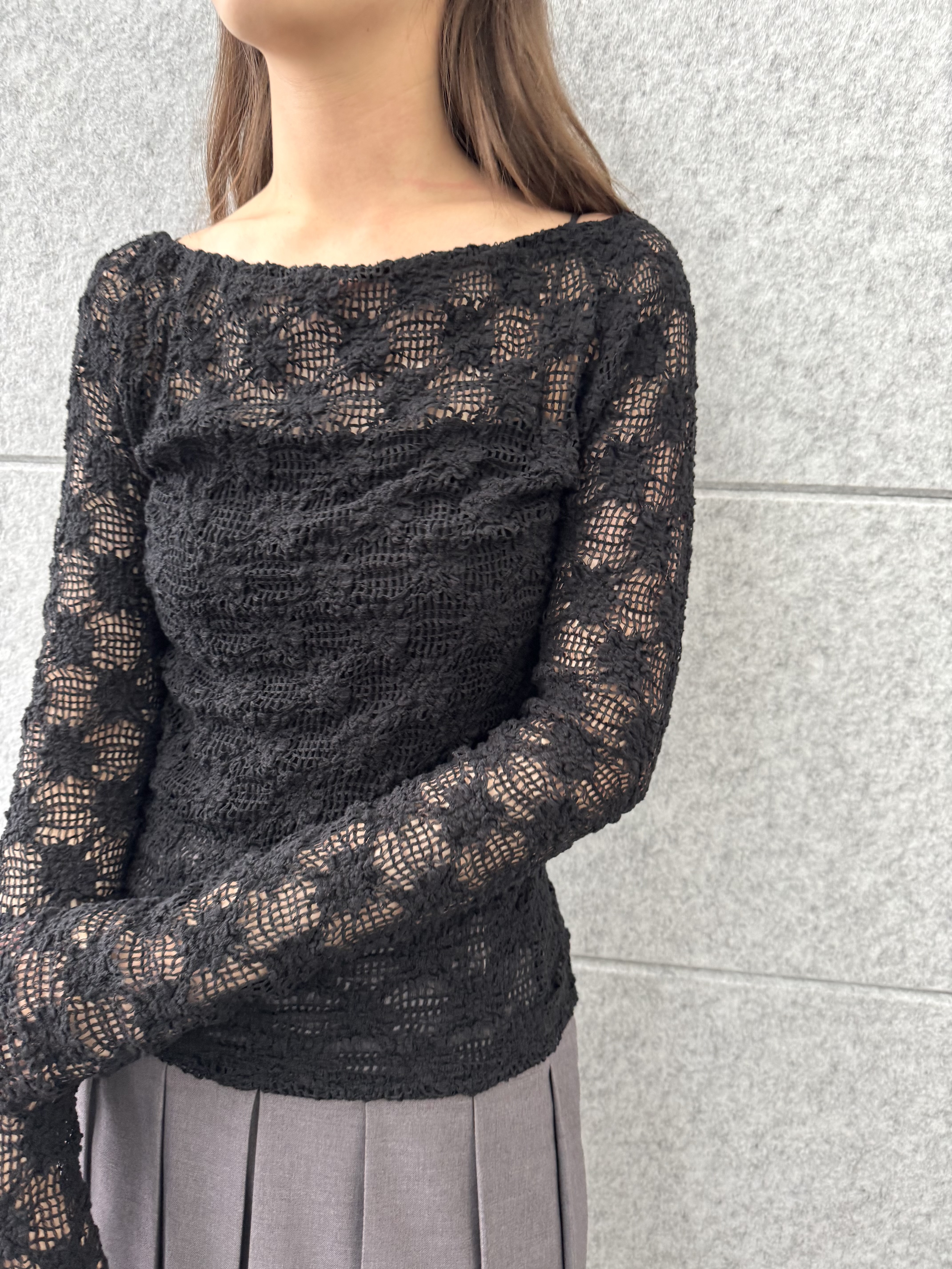 uchi__yamaさんの「CODE A｜【Re】floral lace tops」を使ったコーディネート
