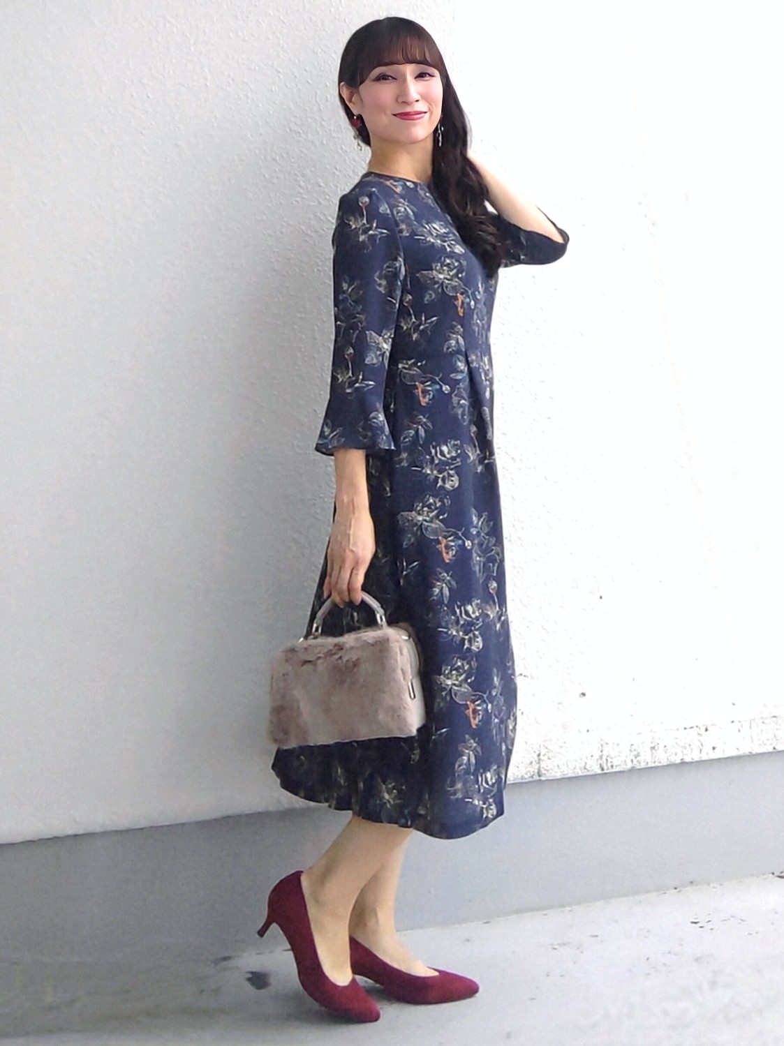 keinaさんの「SunaUna｜【手洗い可／日本製】花柄ワンピース」を使ったコーディネート
