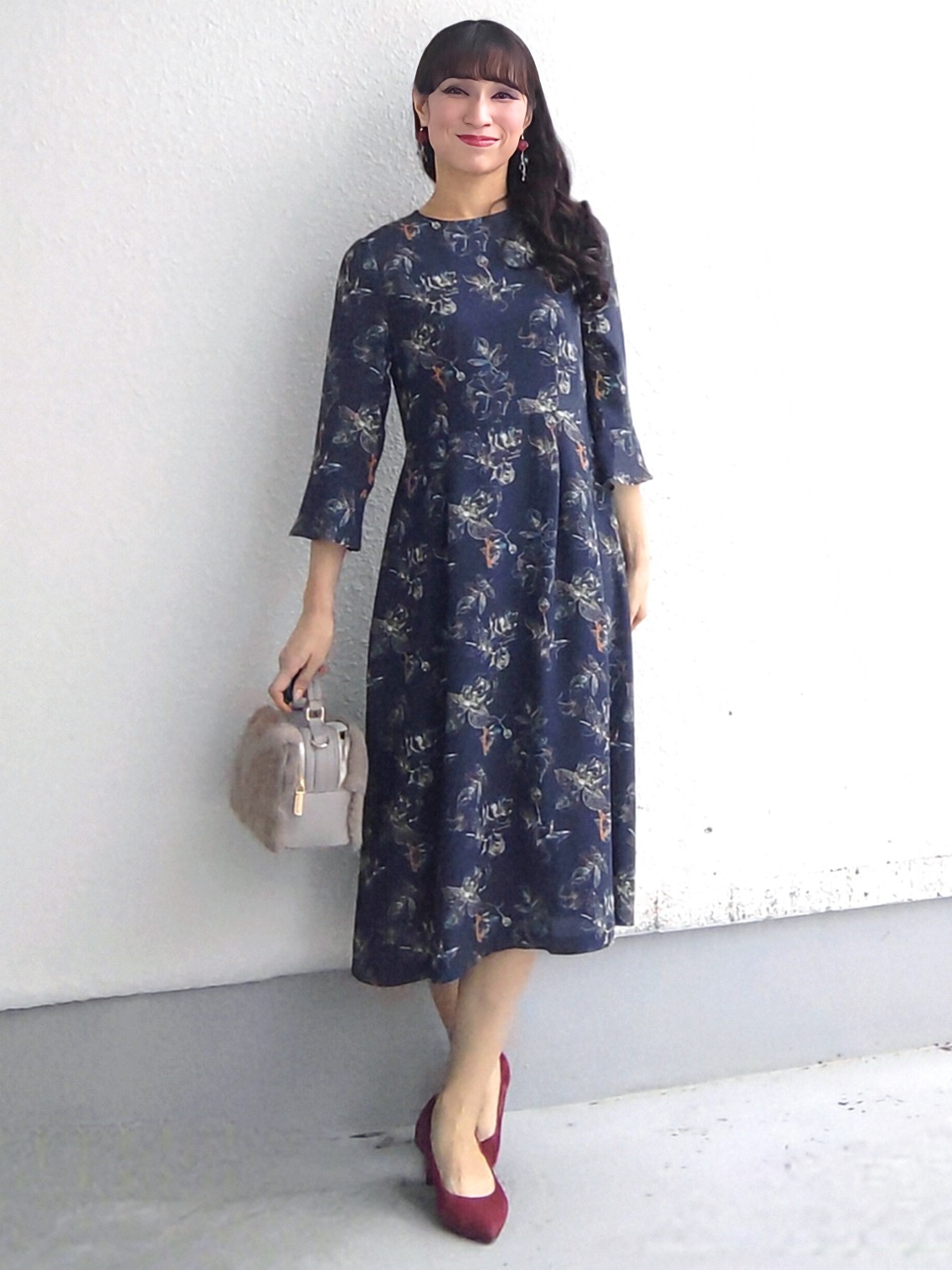 keinaさんの「SunaUna｜【手洗い可／日本製】花柄ワンピース」を使ったコーディネート