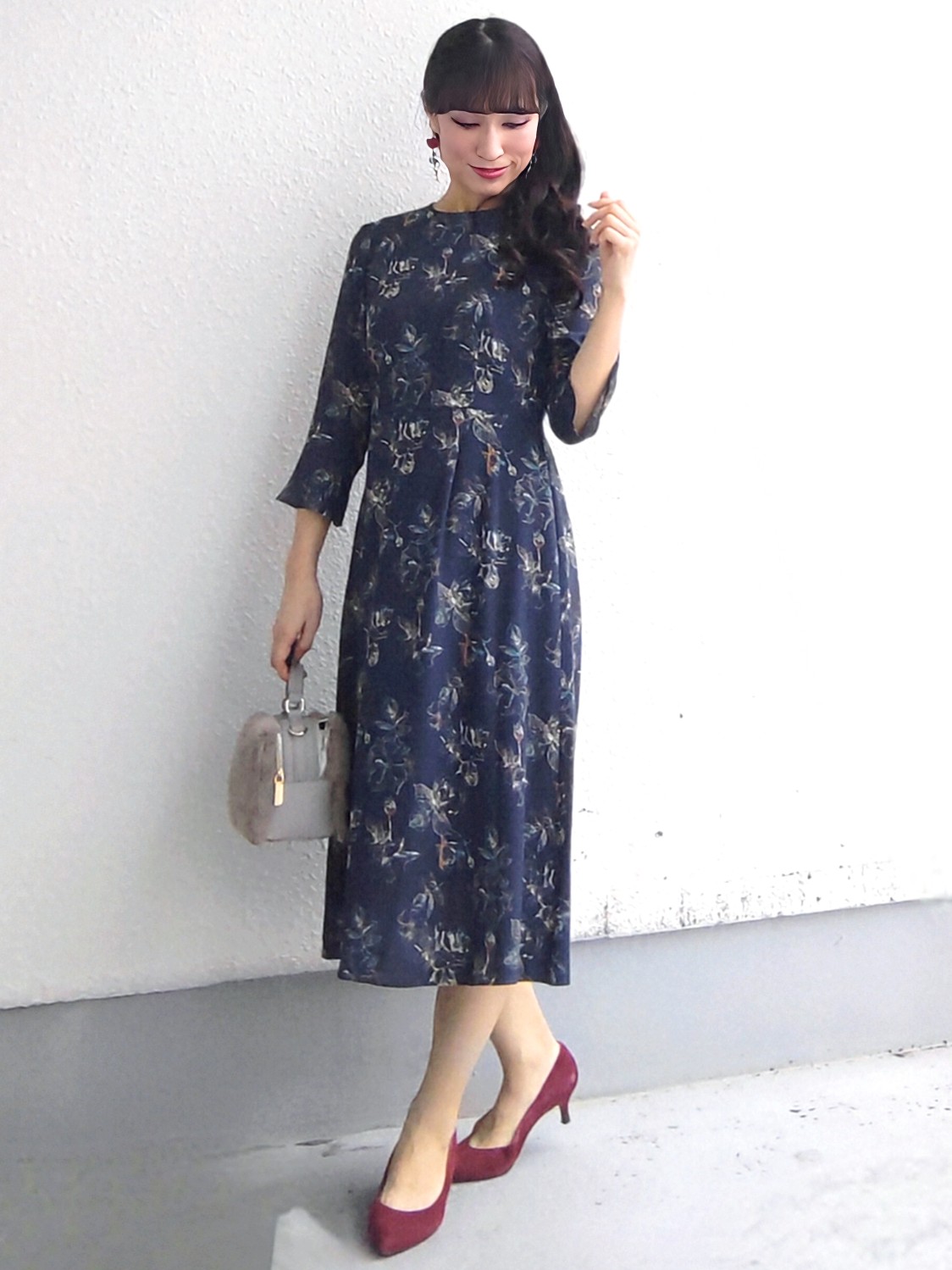 keinaさんの「SunaUna｜【手洗い可／日本製】花柄ワンピース」を使ったコーディネート