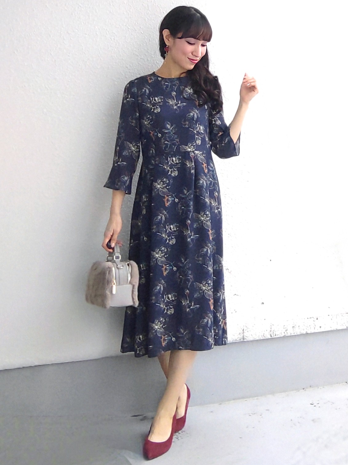 keinaさんの「SunaUna｜【手洗い可／日本製】花柄ワンピース」を使ったコーディネート