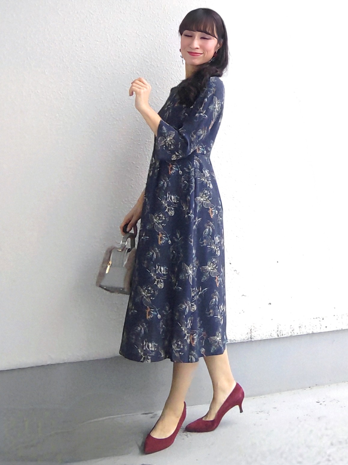 keinaさんの「SunaUna｜【手洗い可／日本製】花柄ワンピース」を使ったコーディネート
