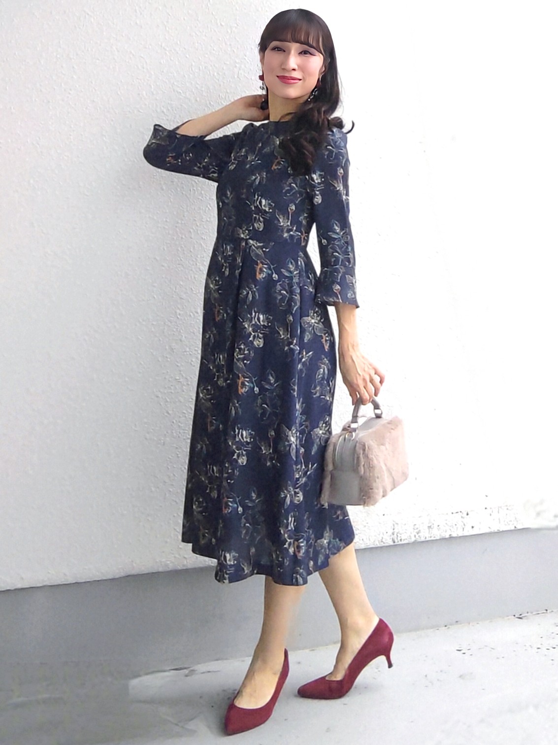 keinaさんの「SunaUna｜【手洗い可／日本製】花柄ワンピース」を使ったコーディネート