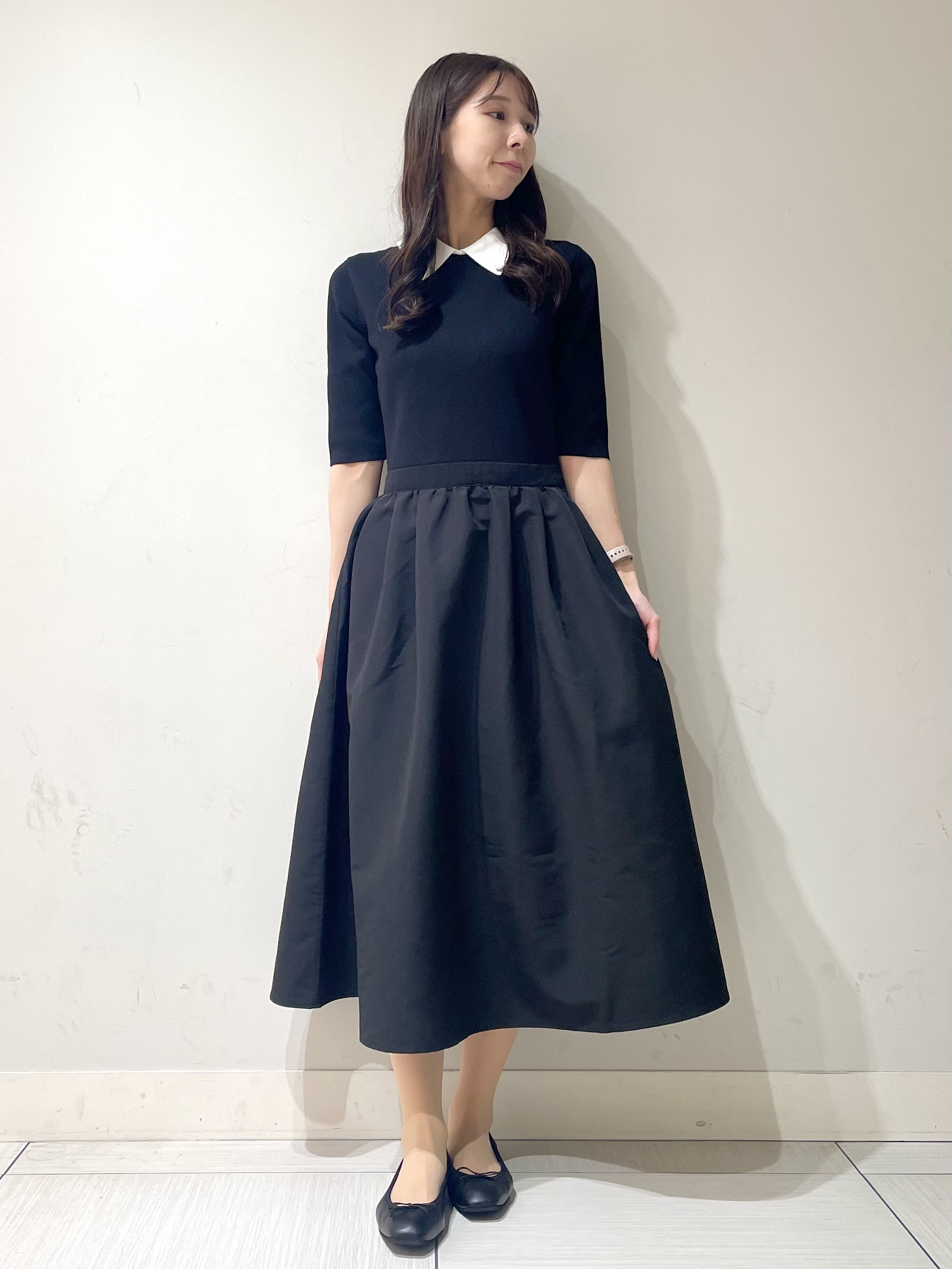 ことさんの「DRESSTERIOR｜バイカラーニットコンビワンピース」を使ったコーディネート