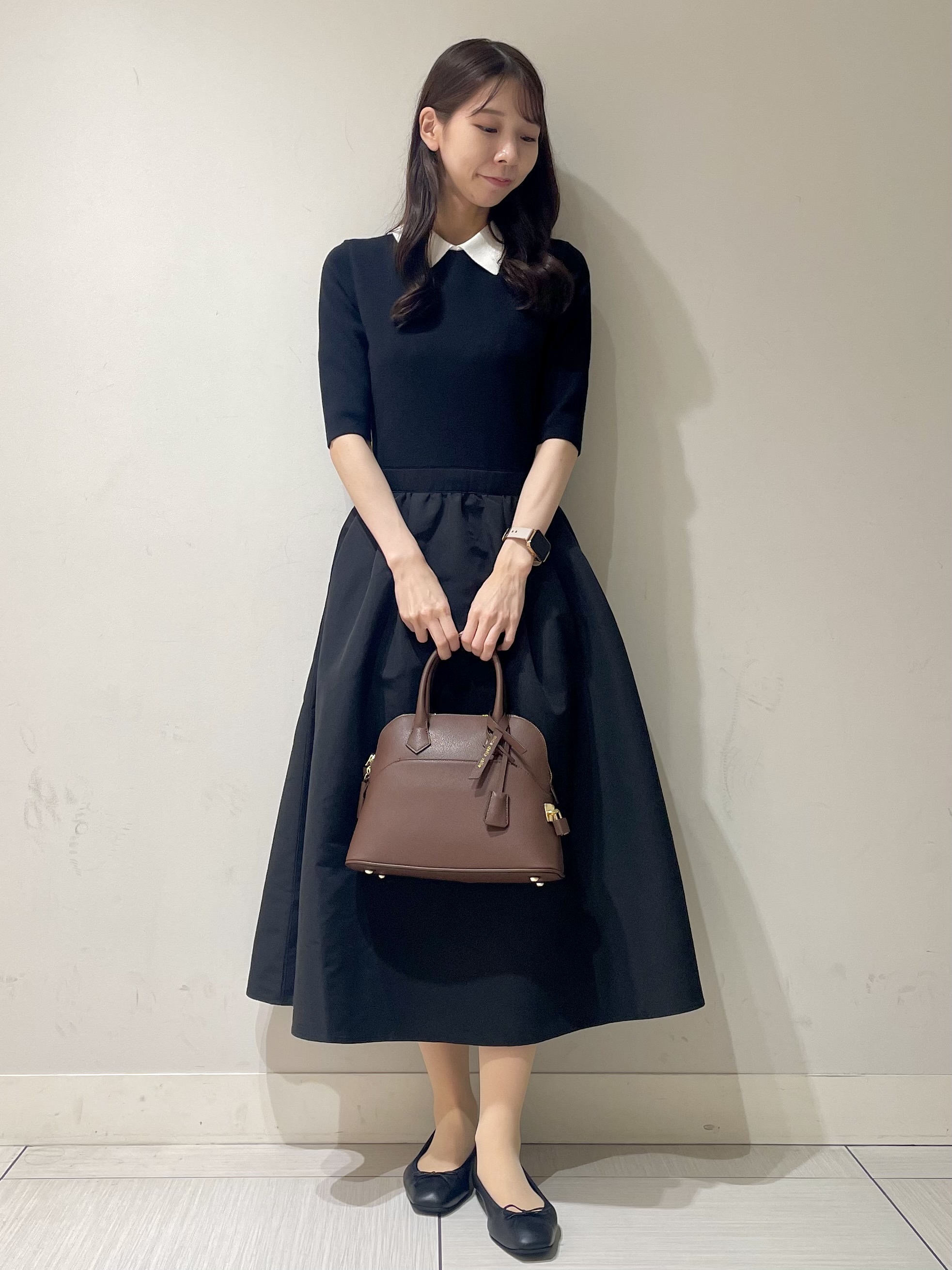 ことさんの「DRESSTERIOR｜バイカラーニットコンビワンピース」を使ったコーディネート