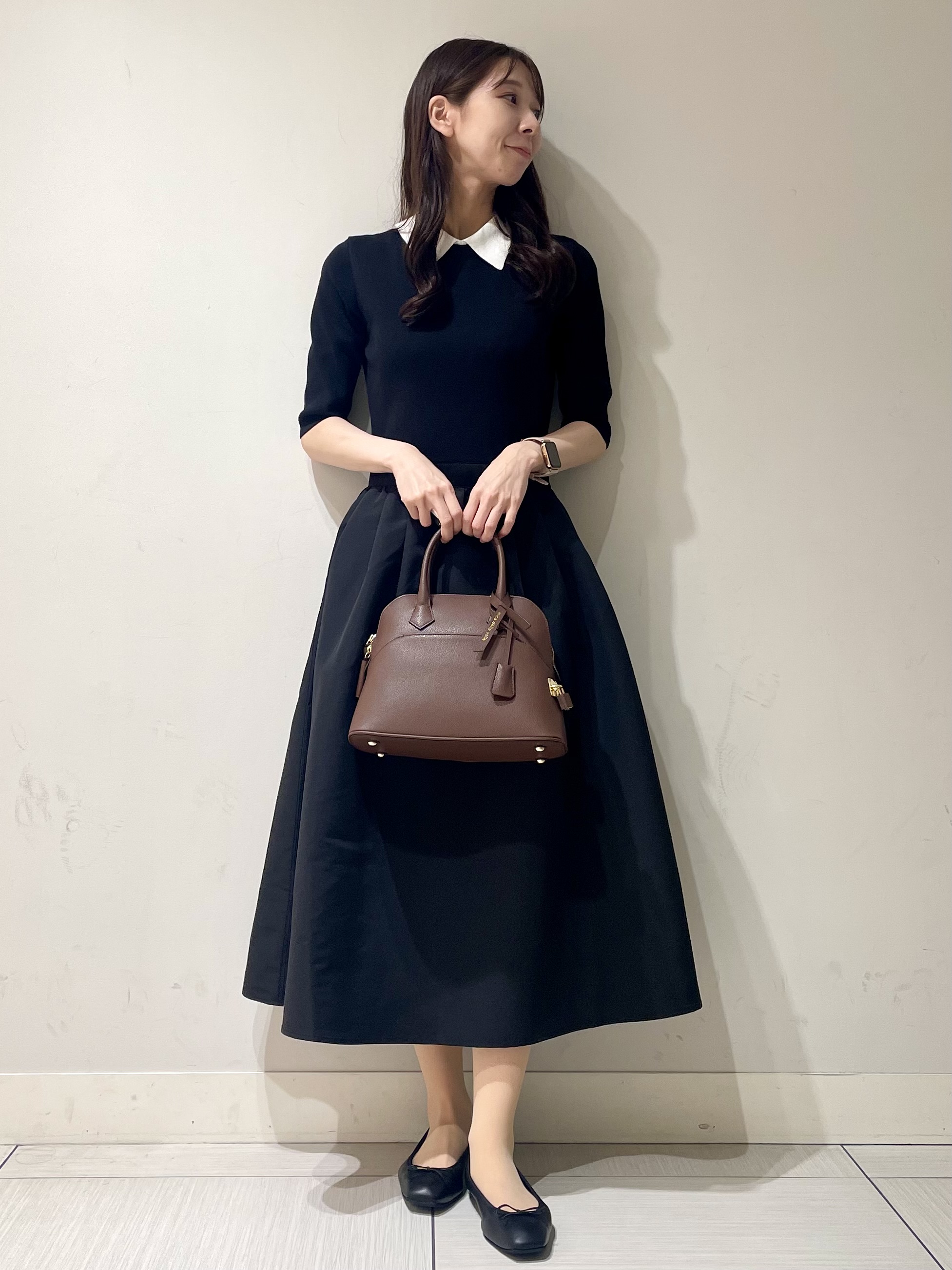ことさんの「DRESSTERIOR｜バイカラーニットコンビワンピース」を使ったコーディネート