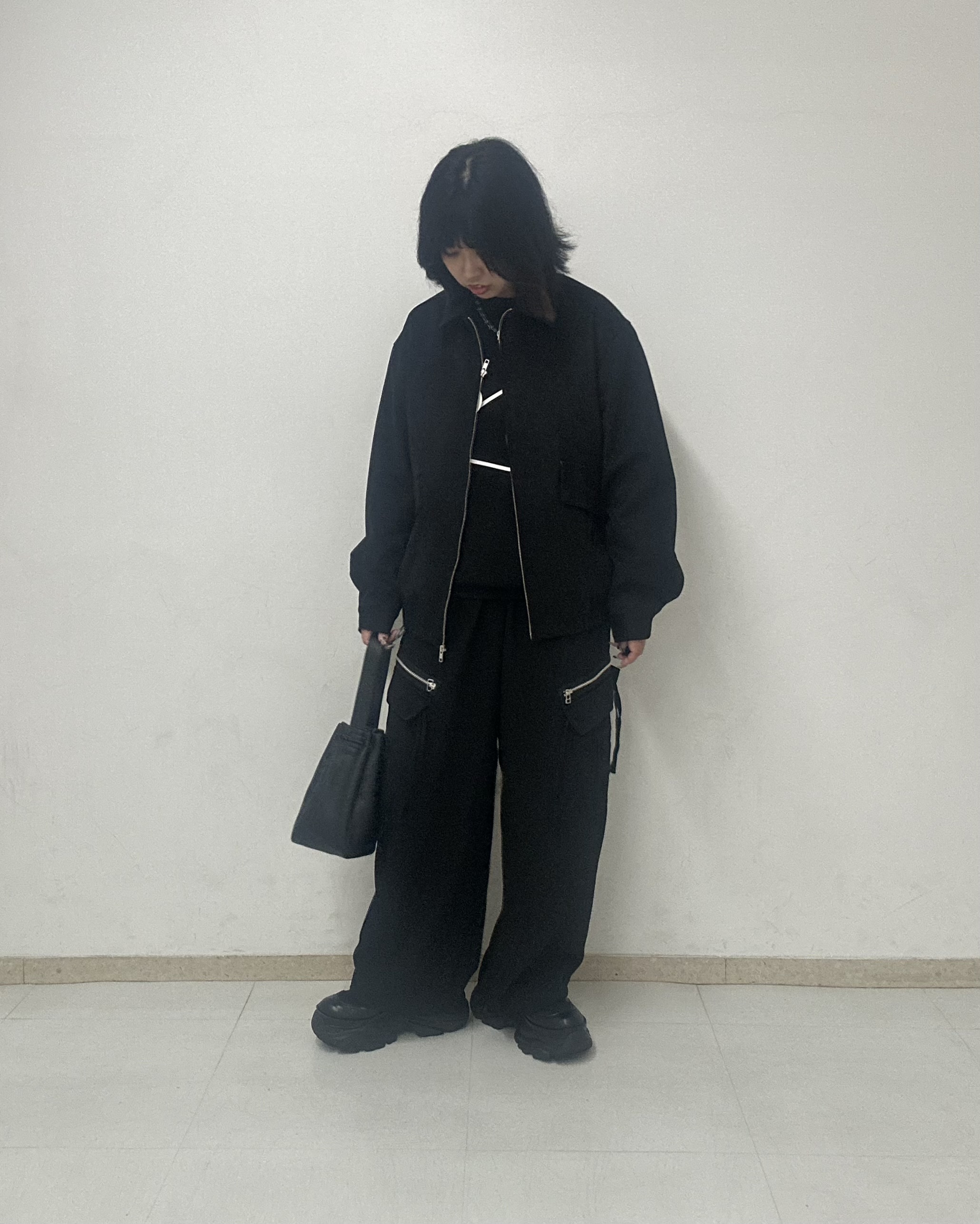 MANAさんの「tk.TAKEO KIKUCHI｜スエードタッチレザー調ブルゾン」を使ったコーディネート