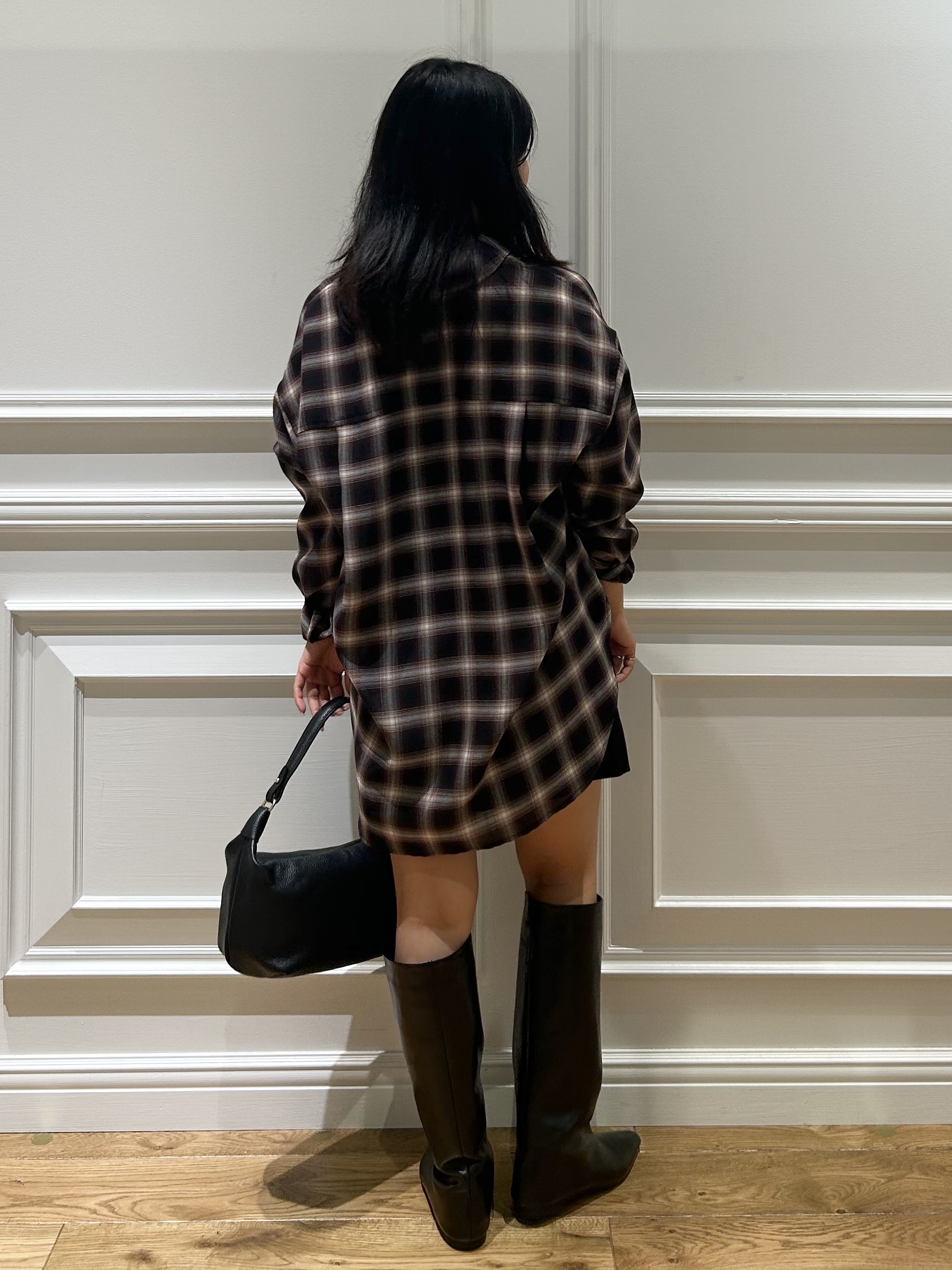 とりみさんの「DRESSTERIOR｜【ウォッシャブル】ビエラオンブレチェックシャツ」を使ったコーディネート