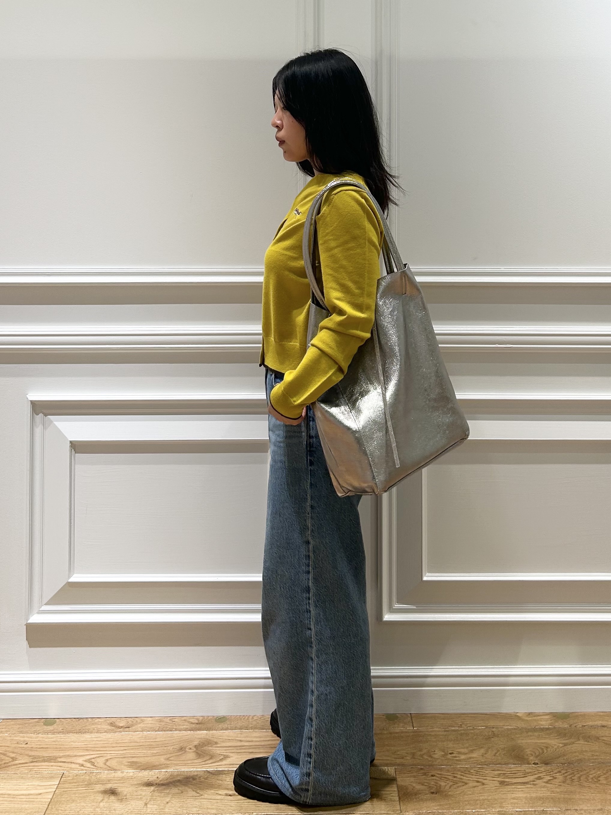 とりみさんの「DRESSTERIOR｜【日本製/軽量/本革】ビットローファー」を使ったコーディネート