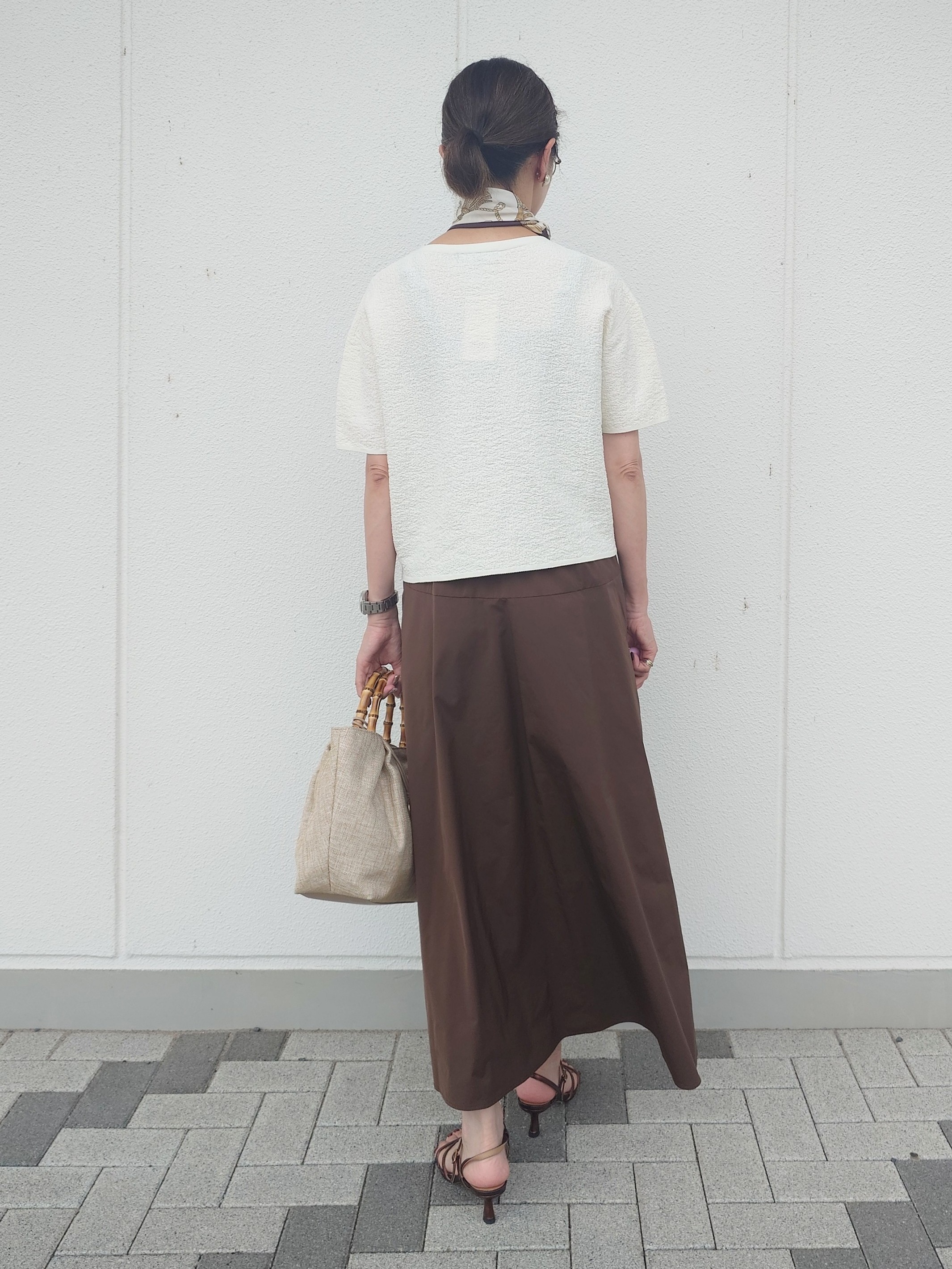 MUTSUKOさんの「UNTITLED｜【セットアップ可/ストレッチ性】ドライタッチニットプルオーバー」を使ったコーディネート