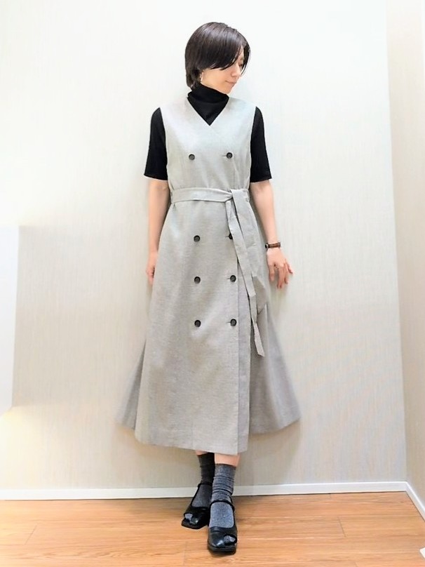 ミズタさんの「UNTITLED｜【重ね着レイヤードに】シアーテレコハイネックトップス」を使ったコーディネート