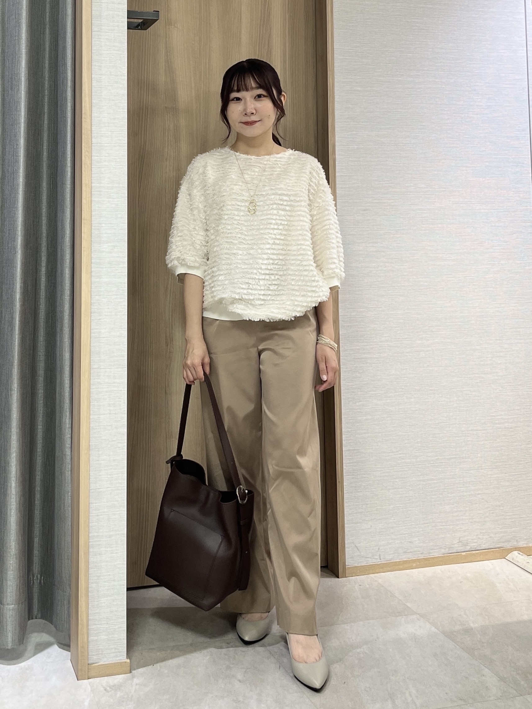 KAHOさんの「UNTITLED｜【秋映え/体型カバー】フェザージャガードプルオーバー」を使ったコーディネート