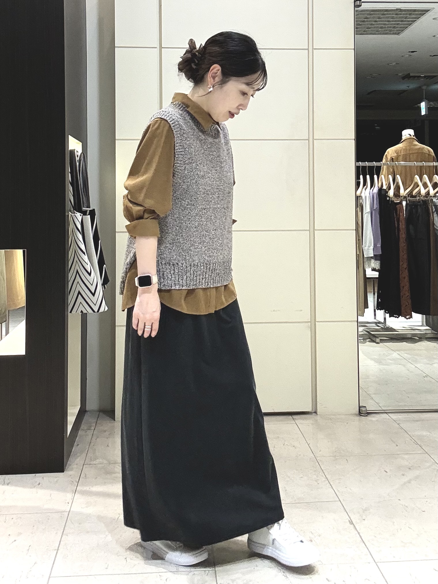 mori.さんの「UNTITLED｜【セットアップ可/秋羽織り】スエードライクシャツ」を使ったコーディネート