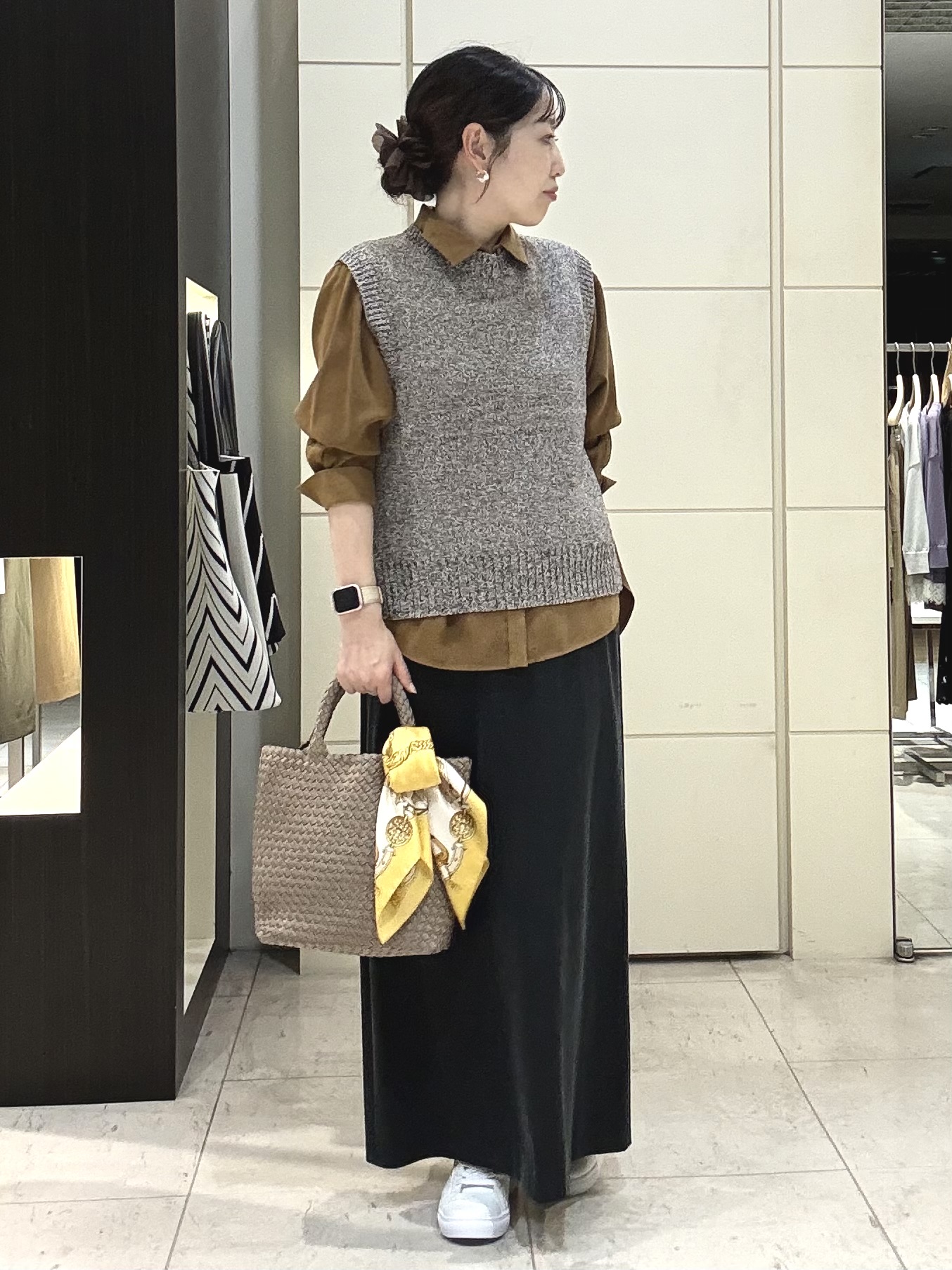 mori.さんの「UNTITLED｜【セットアップ可/秋羽織り】スエードライクシャツ」を使ったコーディネート