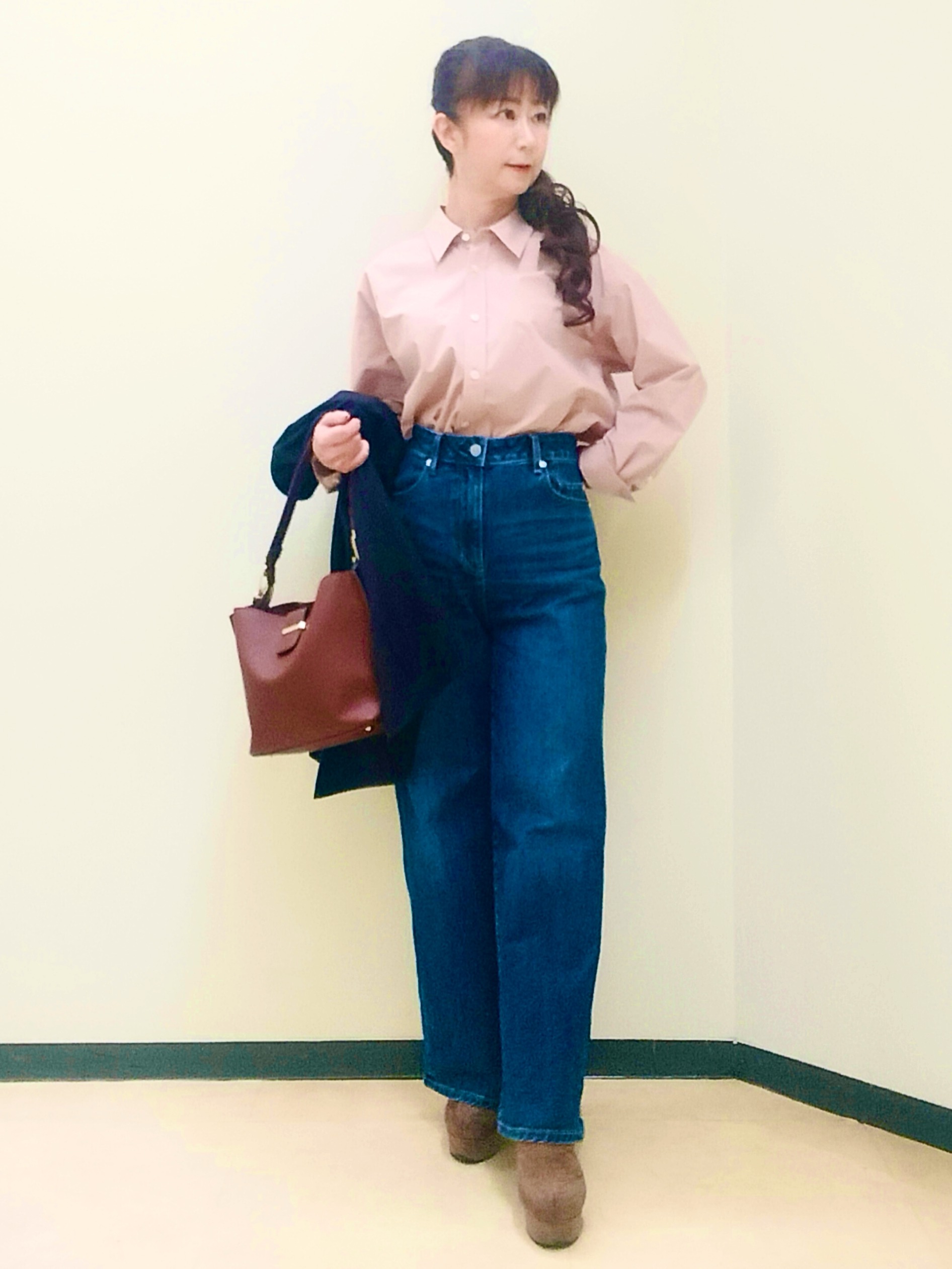 花さんの「Reflect｜【羽織◎】オフボディシルエットシャツ」を使ったコーディネート