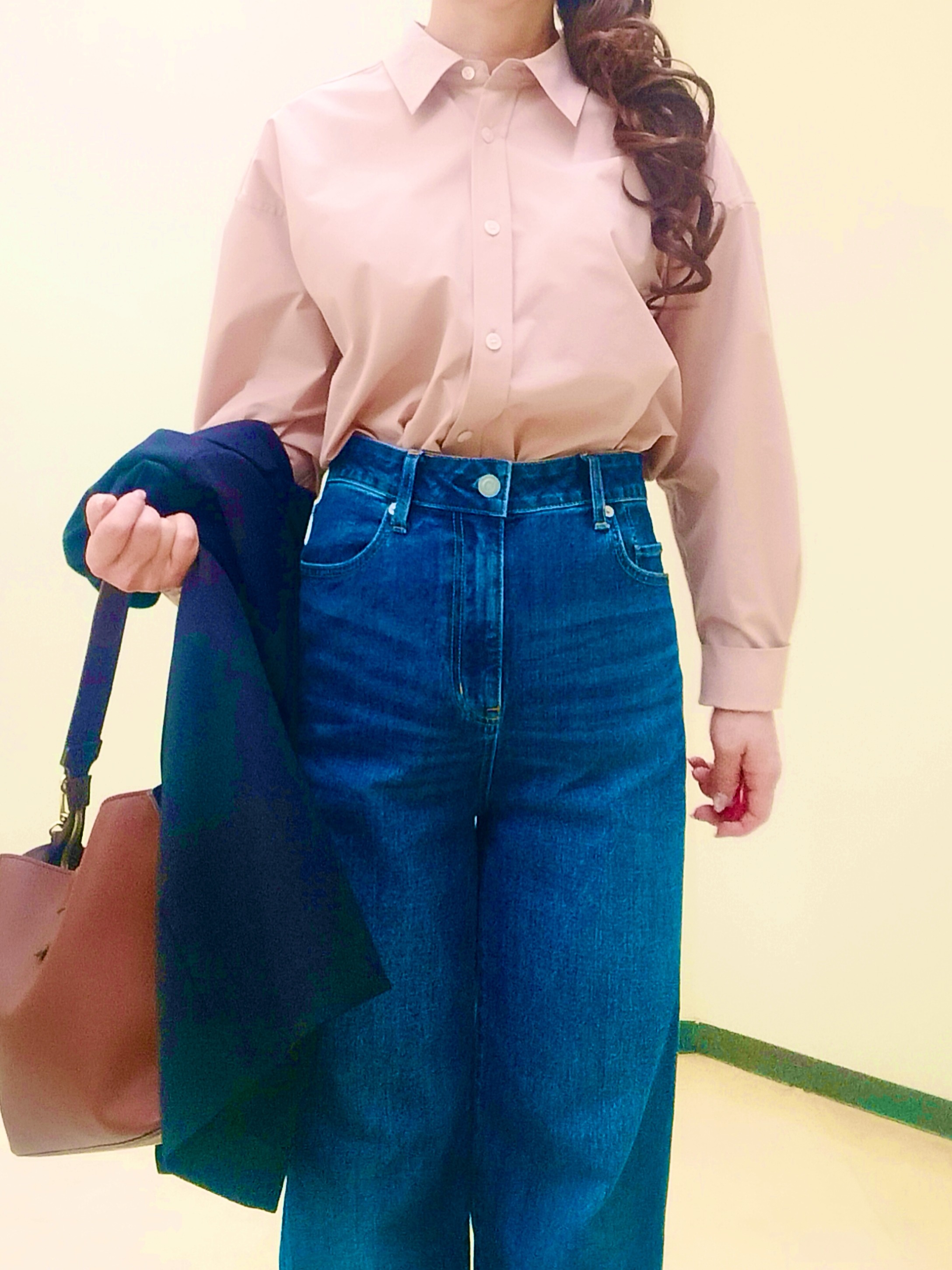 花さんの「Reflect｜【羽織◎】オフボディシルエットシャツ」を使ったコーディネート