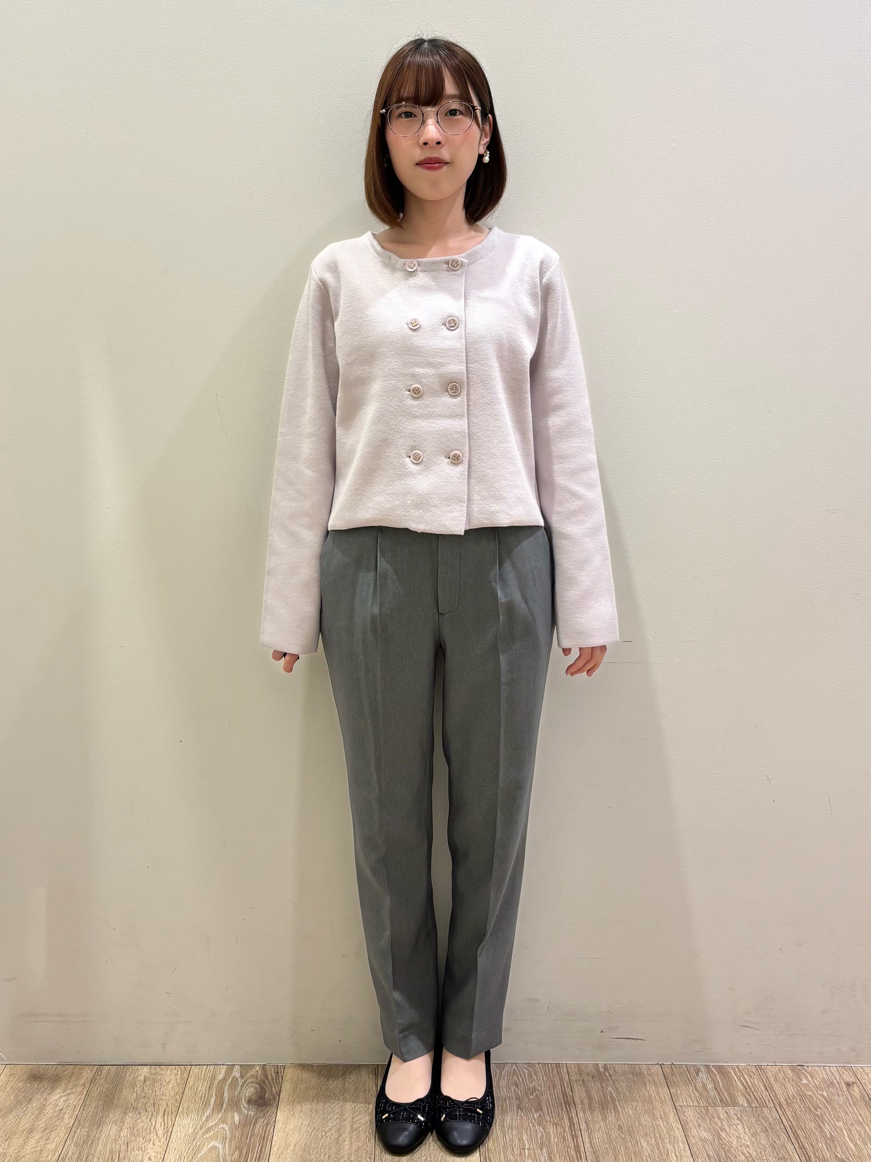 honamiさんの「index｜【2WAYで着回せる】レース衿ショートカーディガン《洗濯機OK》」を使ったコーディネート